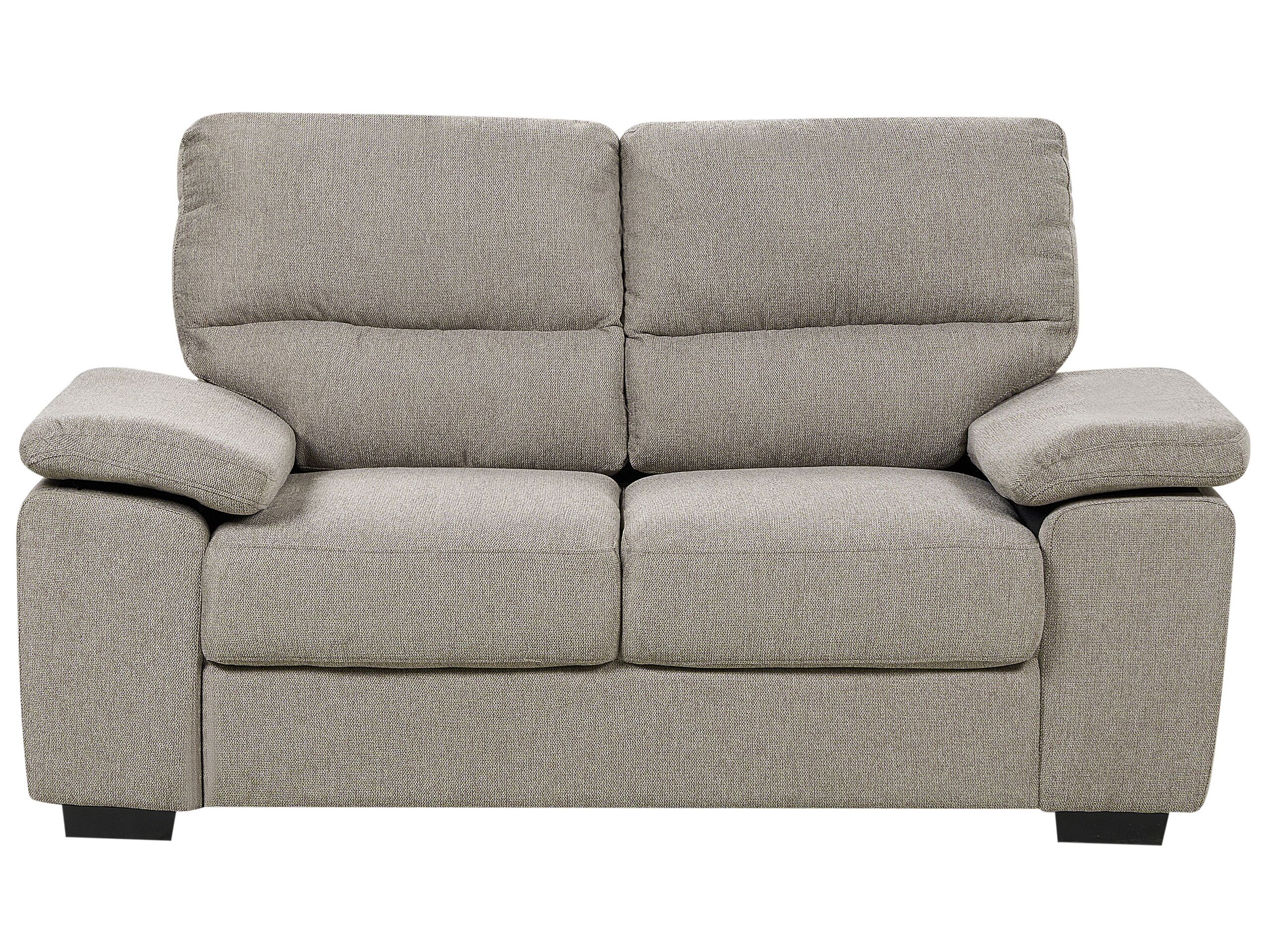 2 Seater Fabric Sofa Light Brown VOGAR - Gemini Interiors
