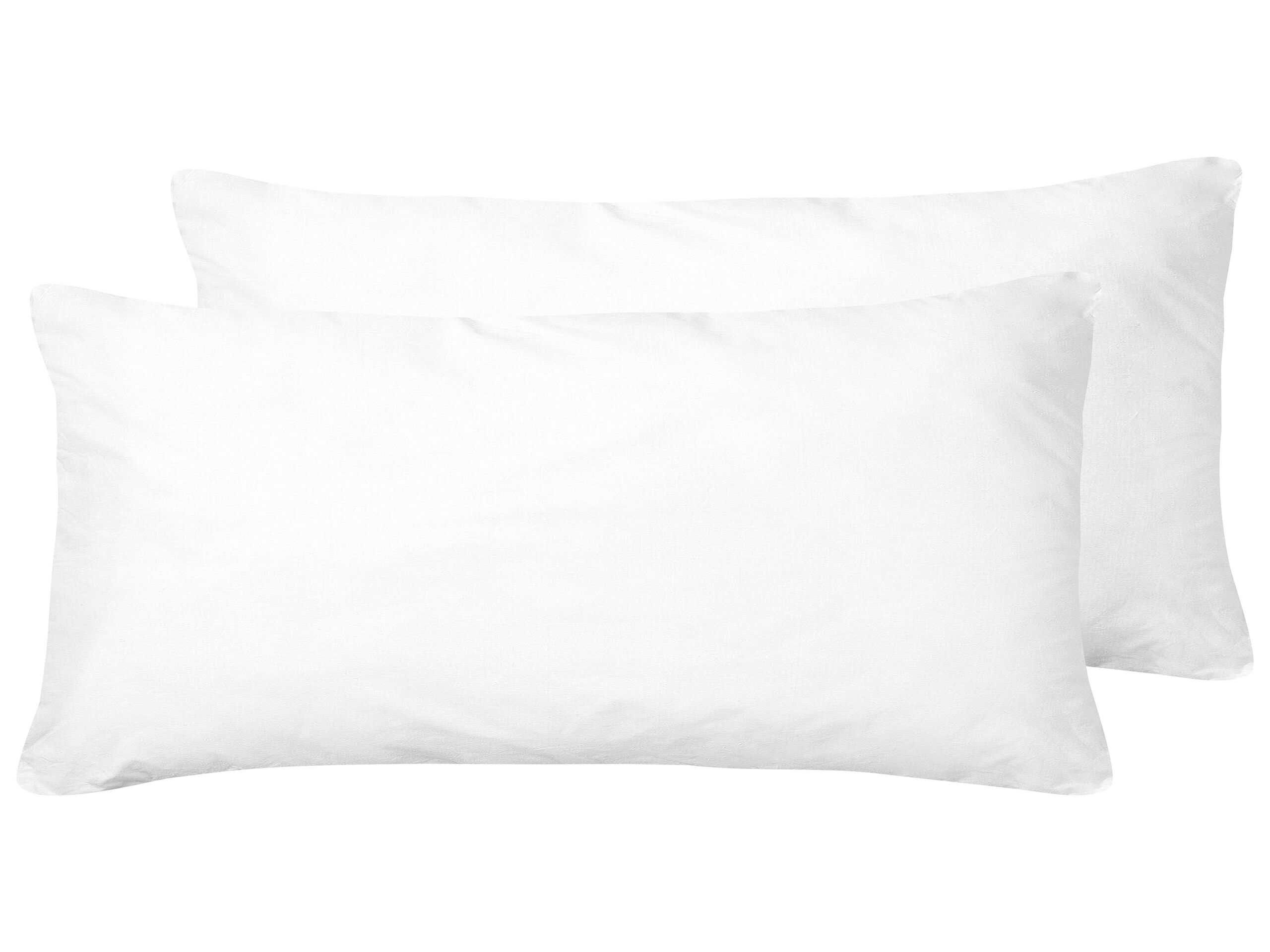 Set of 2 Microfibre Bed High Profile Pillow 40 x 80 cm ERRIGAL - Gemini Interiors