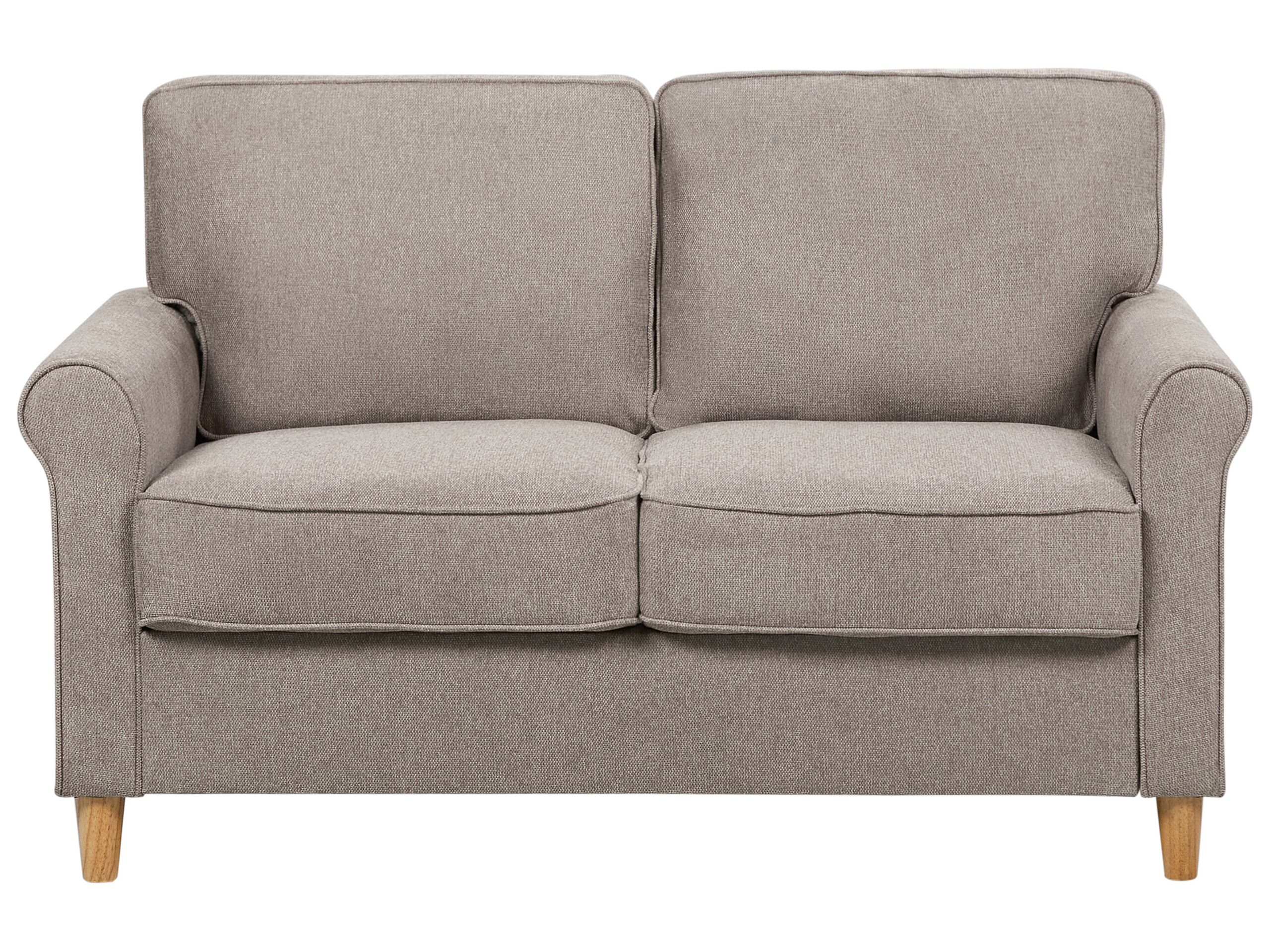 2 Seater Fabric Sofa Light Brown RONNEBY - Gemini Interiors