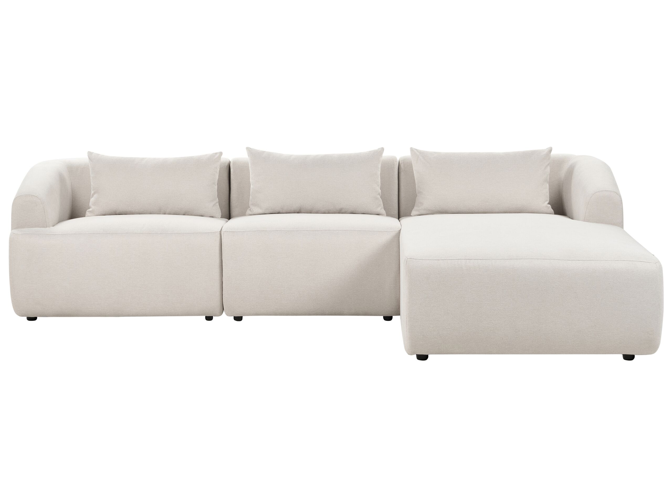 Left Hand Fabric Corner Sofa Beige SVANSELE - Gemini Interiors