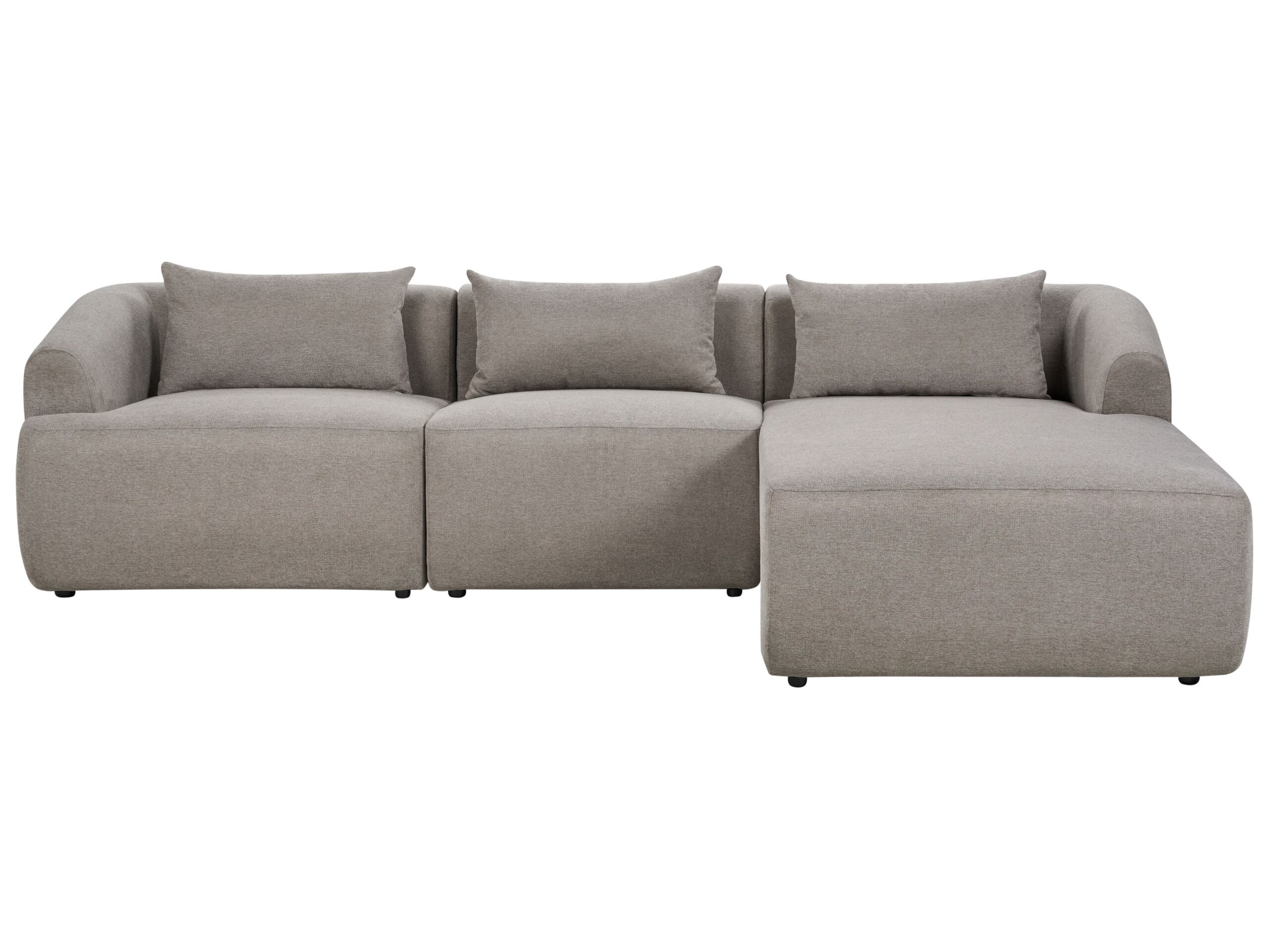 Left Hand Fabric Corner Sofa Taupe SVANSELE - Gemini Interiors