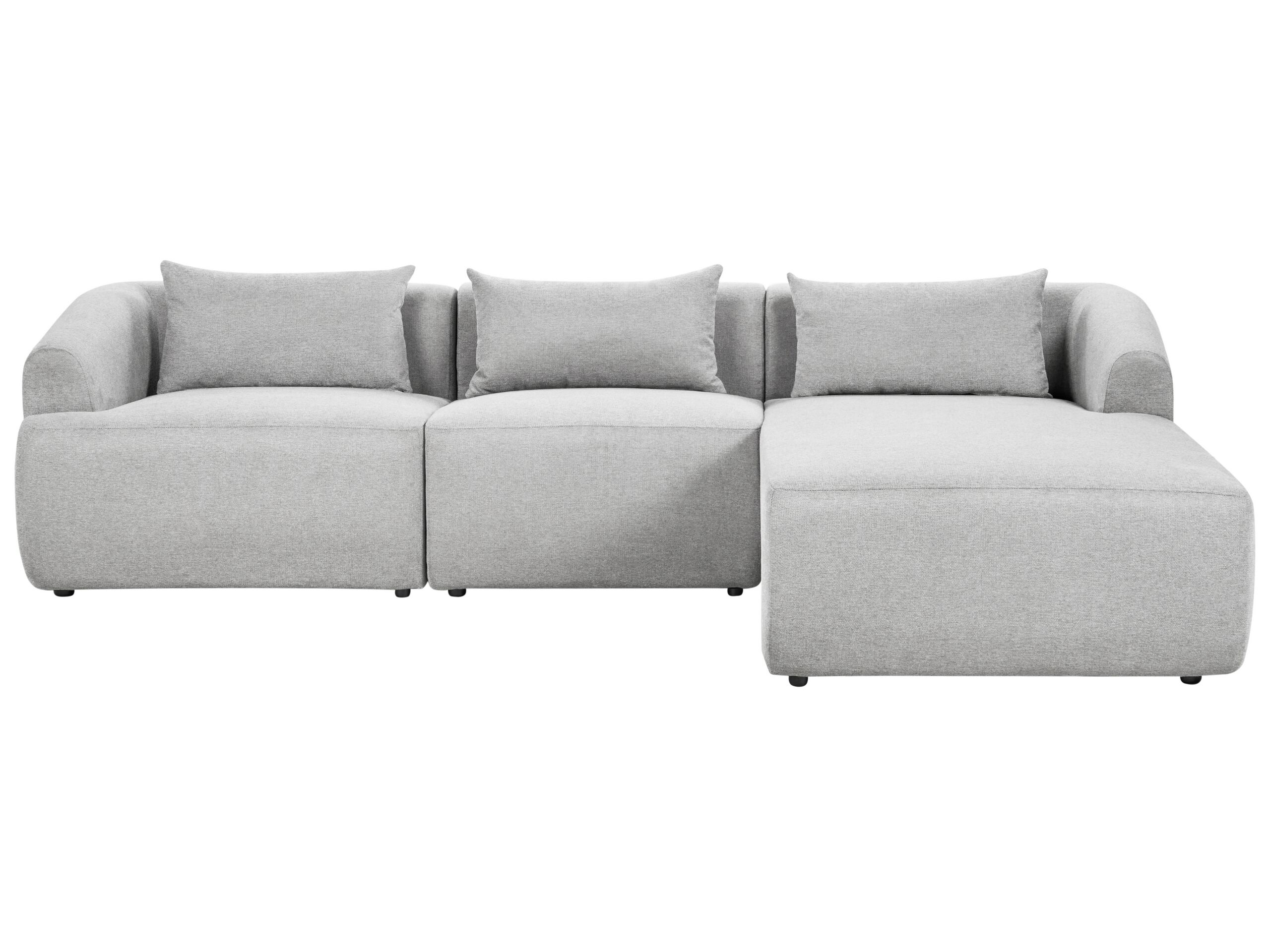 Left Hand Fabric Corner Sofa Grey SVANSELE - Gemini Interiors