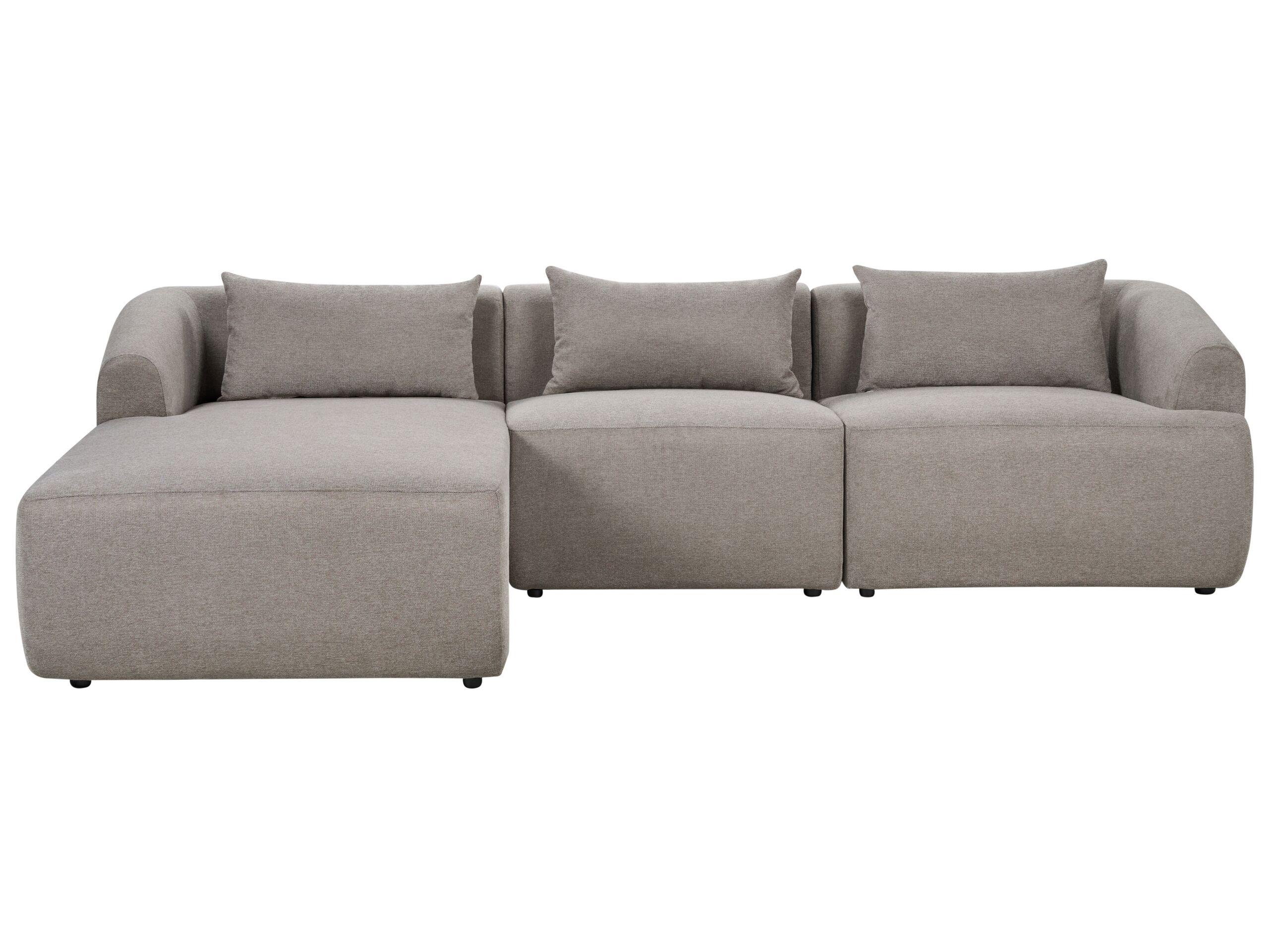 Right Hand Fabric Corner Sofa Taupe SVANSELE - Gemini Interiors