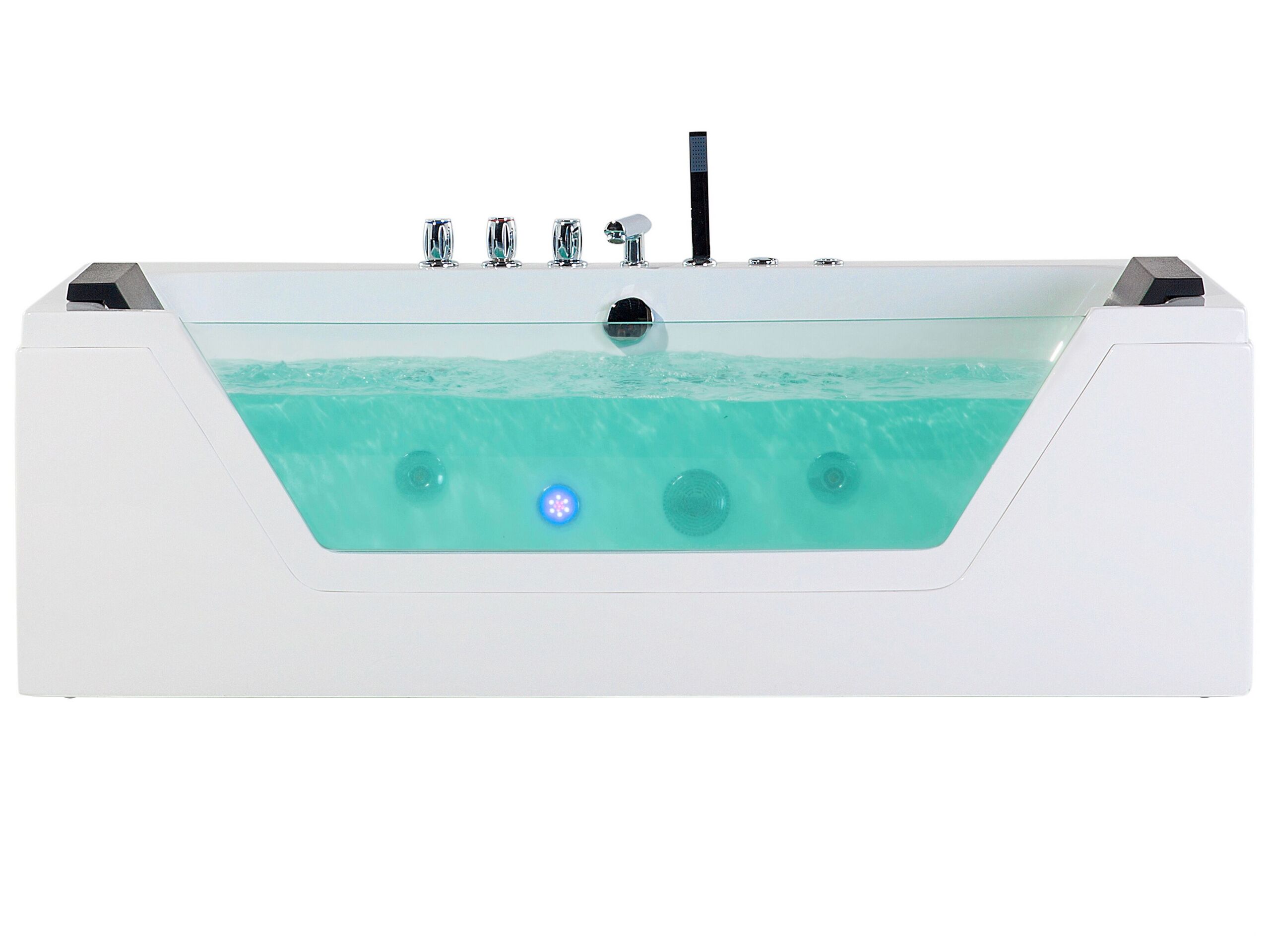Whirlpool Bath with LED 1740 mm White SAMANA - Gemini Interiors