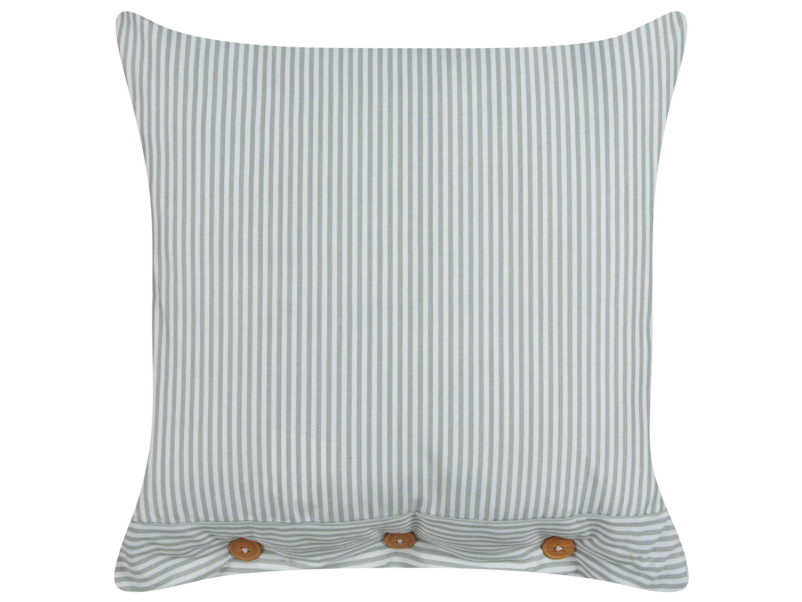 Cushion Striped 45x45cm Green and White - Gemini Interiors