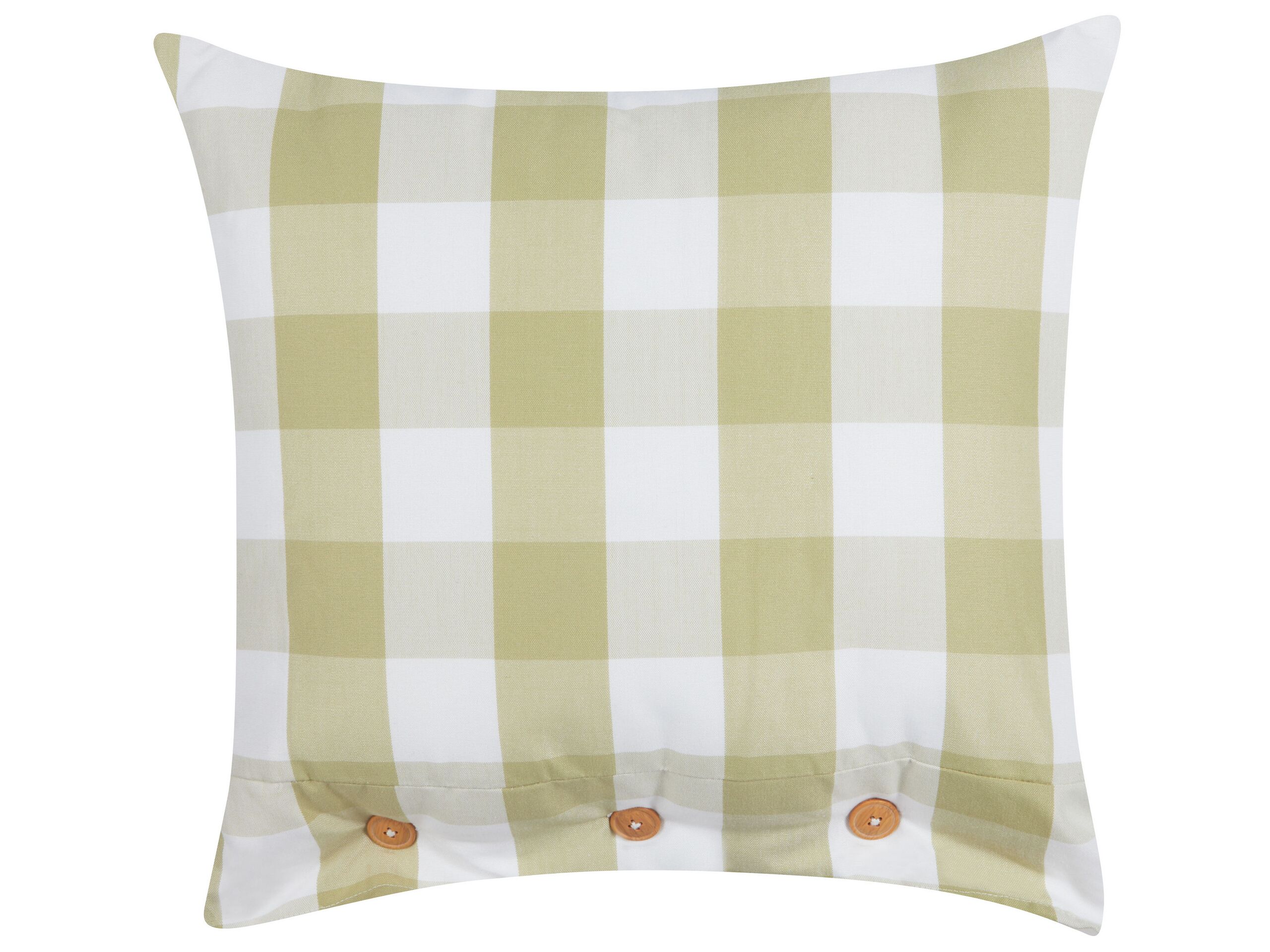 Cushion Checked 45x45cm Green - Gemini Interiors