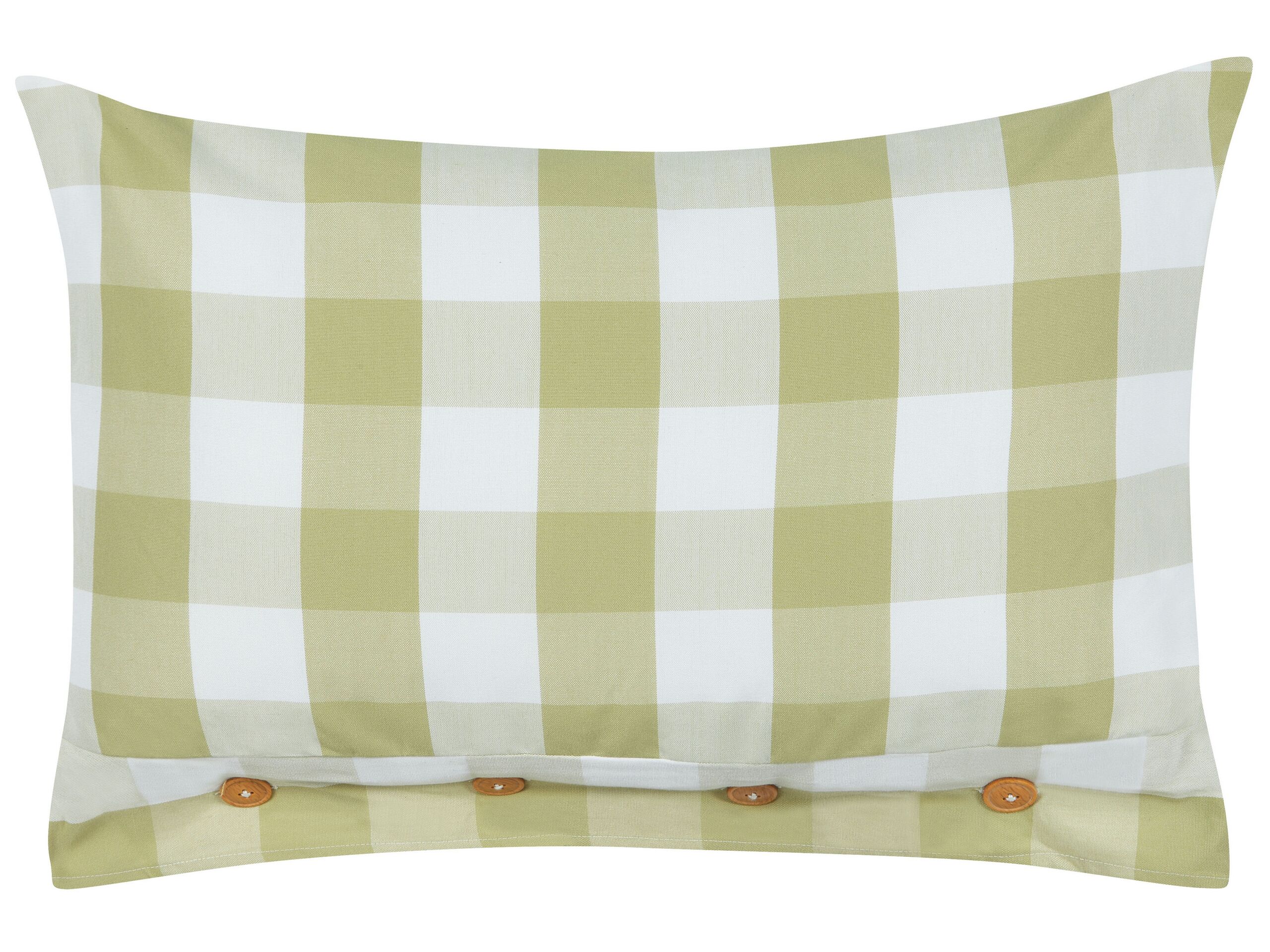 Cushion Checked 40x60cm Green - Gemini Interiors