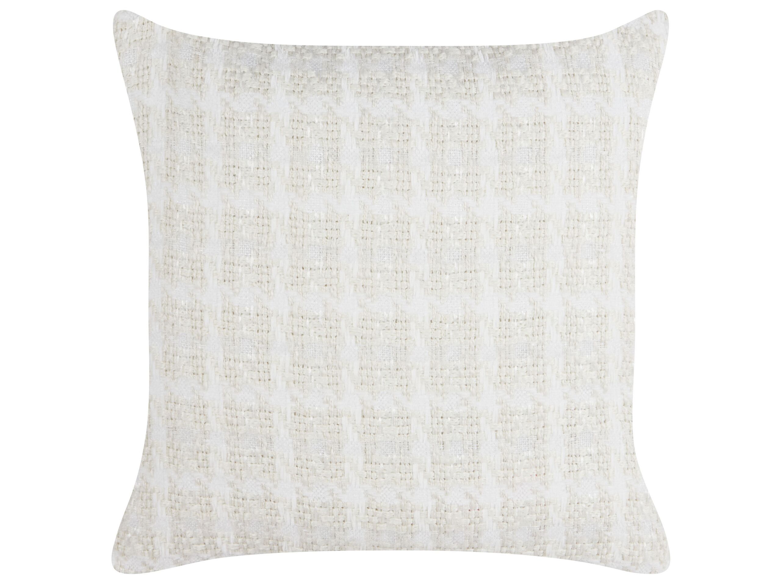 Cushion Checked 45x45cm Beige - Gemini Interiors