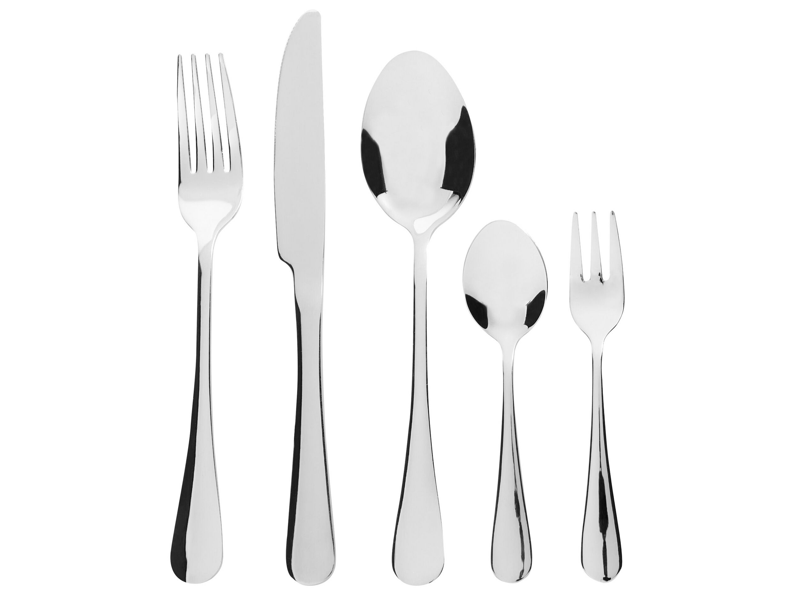 30 Piece Cutlery Set Silver FUSILLI - Gemini Interiors