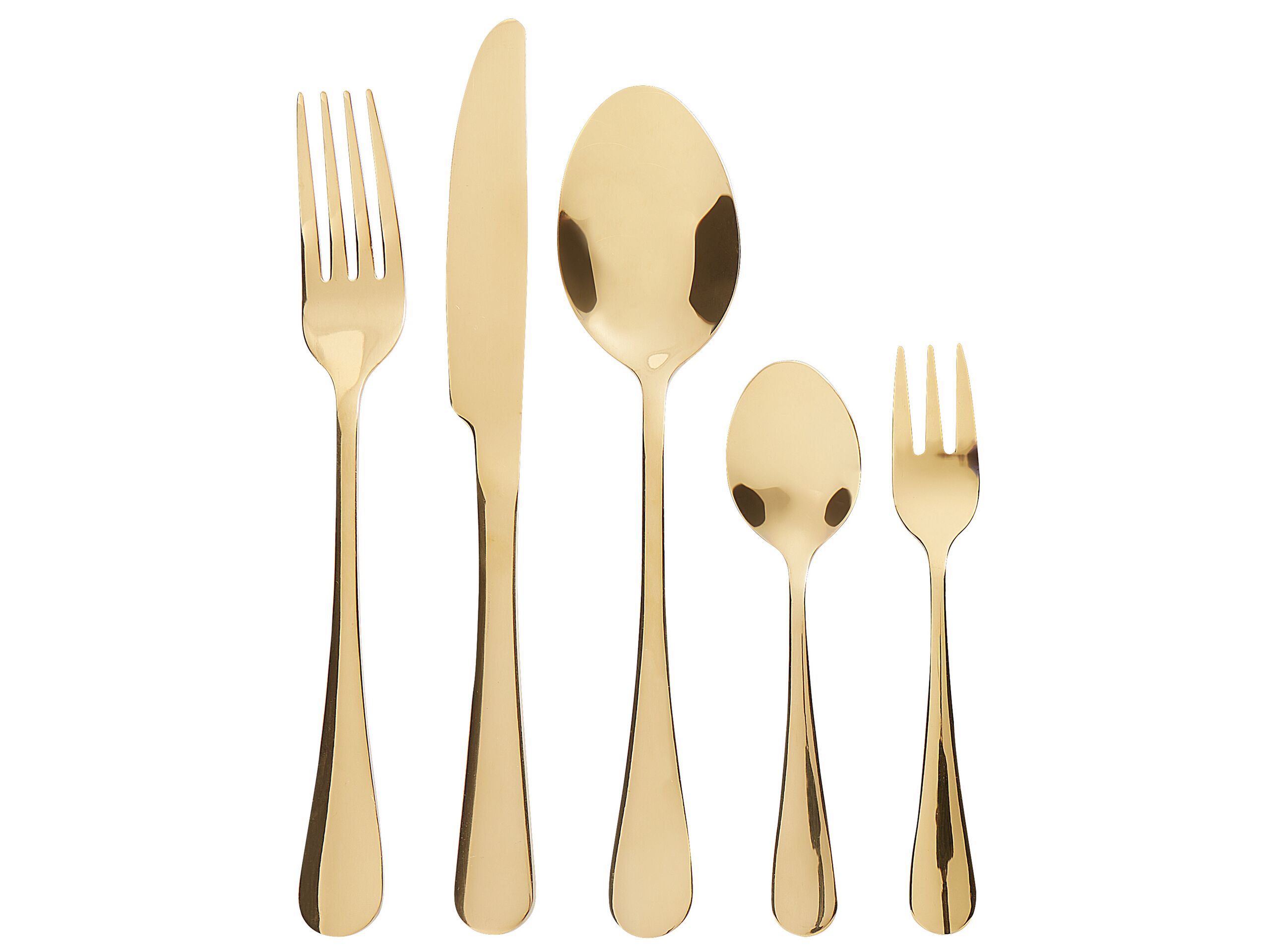 30 Piece Cutlery Set Gold FUSILLI - Gemini Interiors