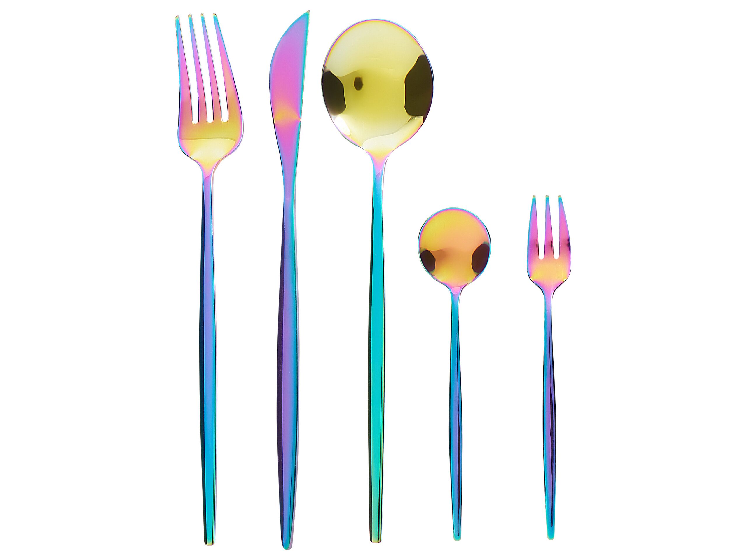 30 Piece Cutlery Set Multicolour RIGATONI - Gemini Interiors