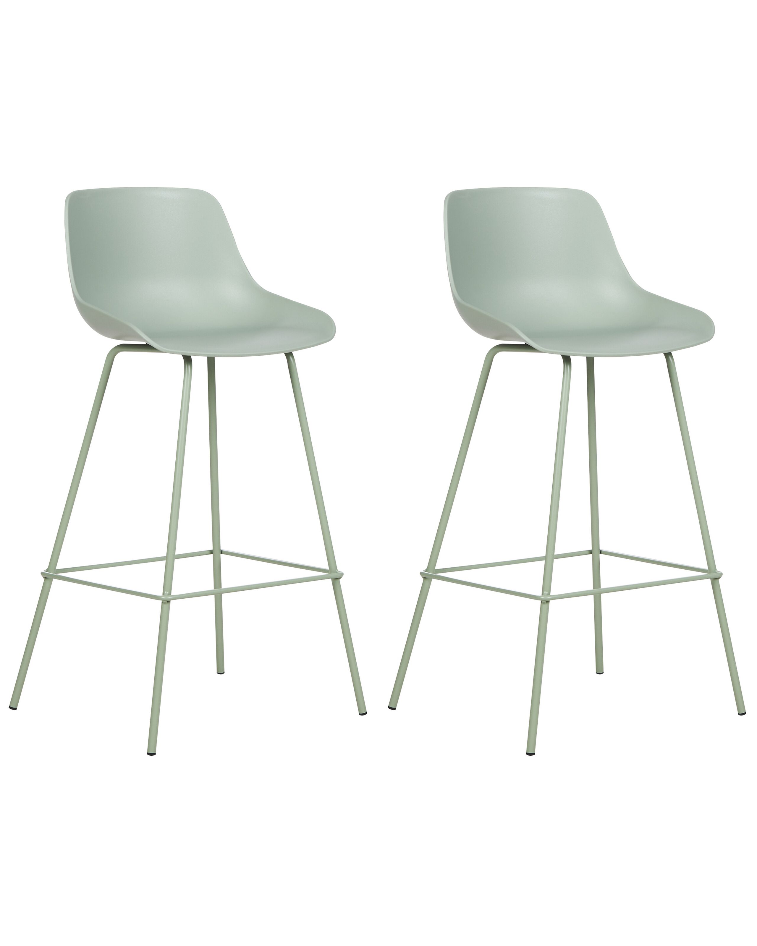 Set of 2 Bar Chairs Light Green EMMET - Gemini Interiors