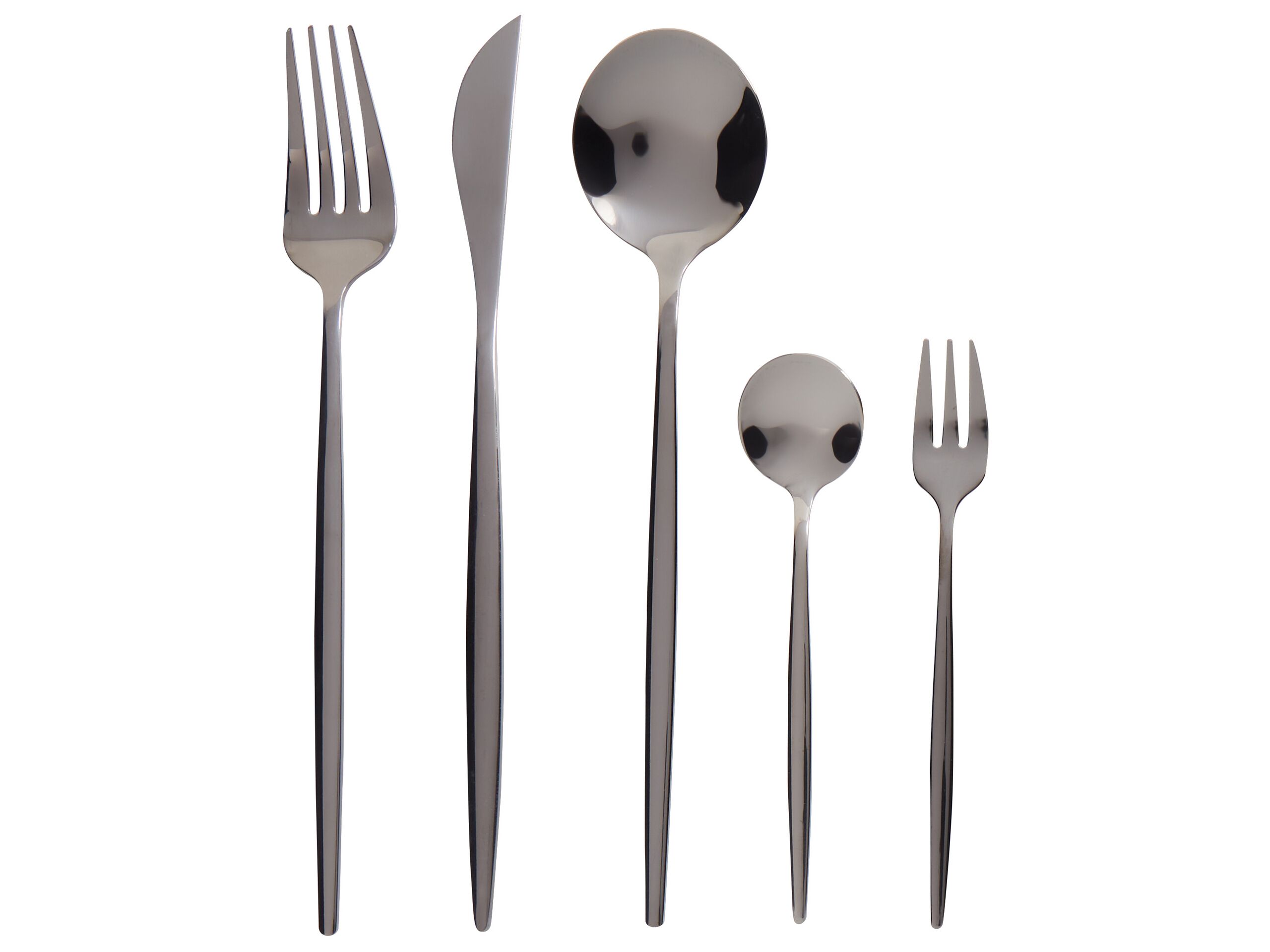 30 Piece Cutlery Set Black RIGATONI - Gemini Interiors