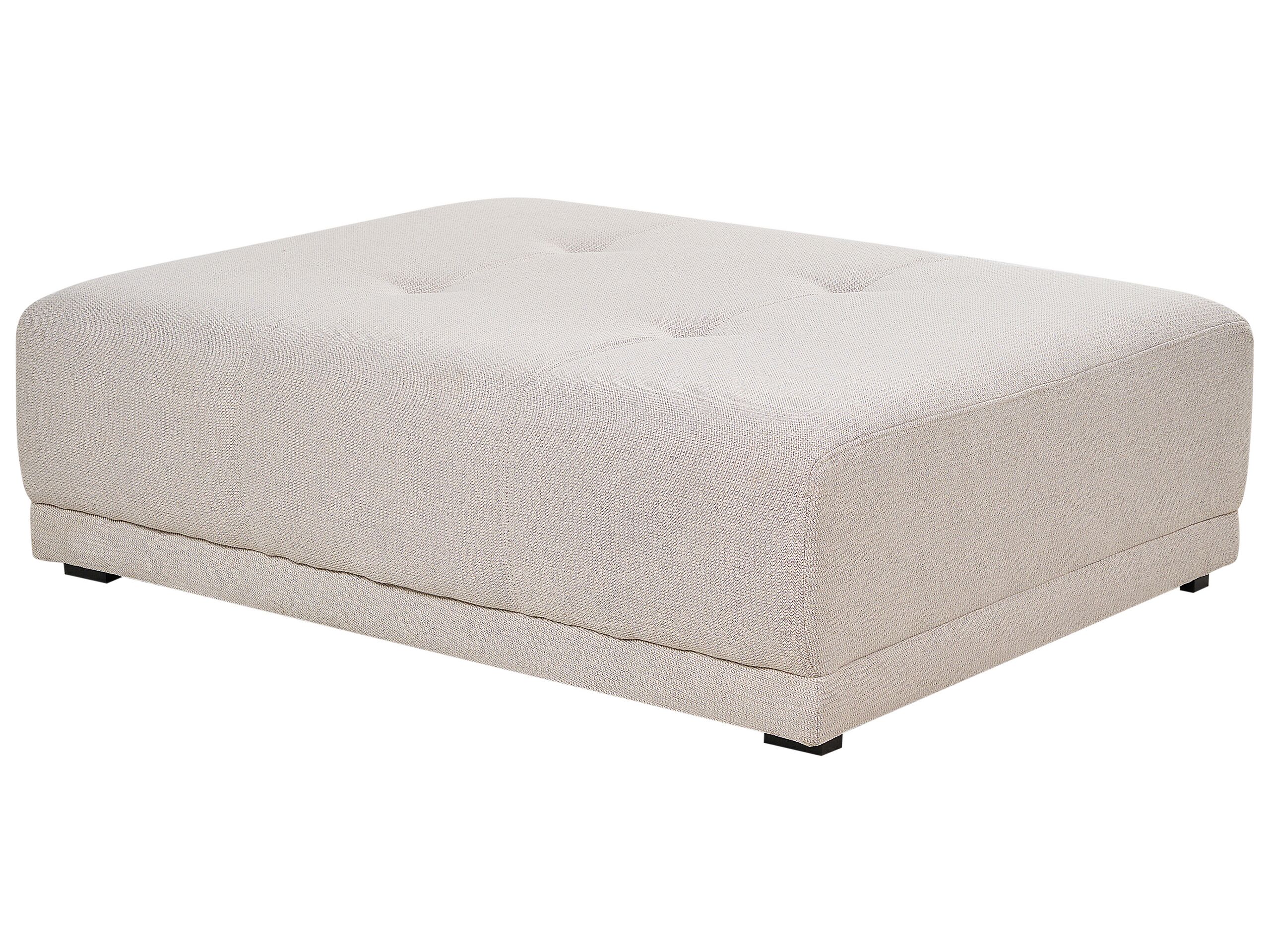 Fabric Ottoman Beige TORPO - Gemini Interiors