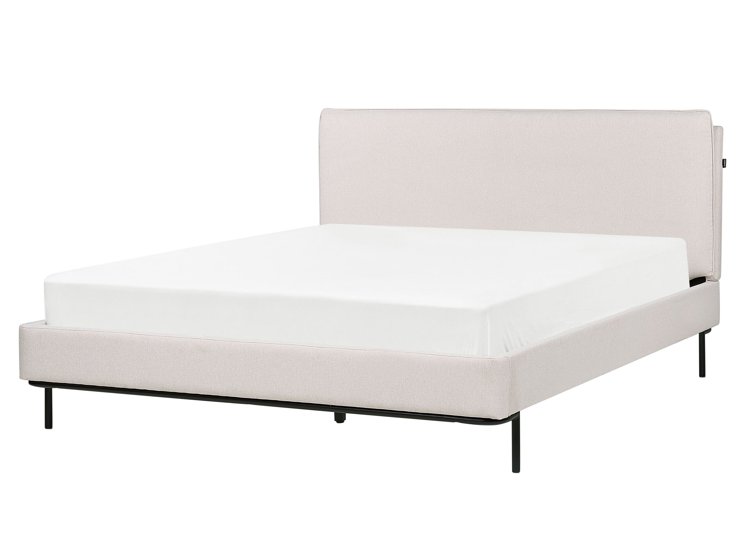 Fabric EU King Bed Beige CORIO - Gemini Interiors