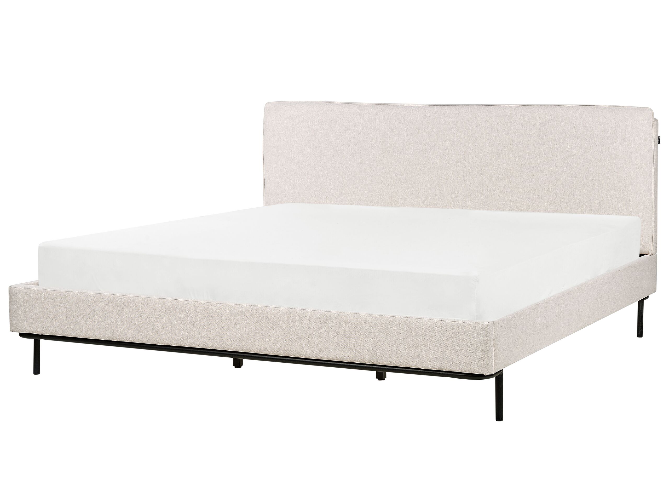 Fabric EU Super King Bed Beige CORIO - Gemini Interiors