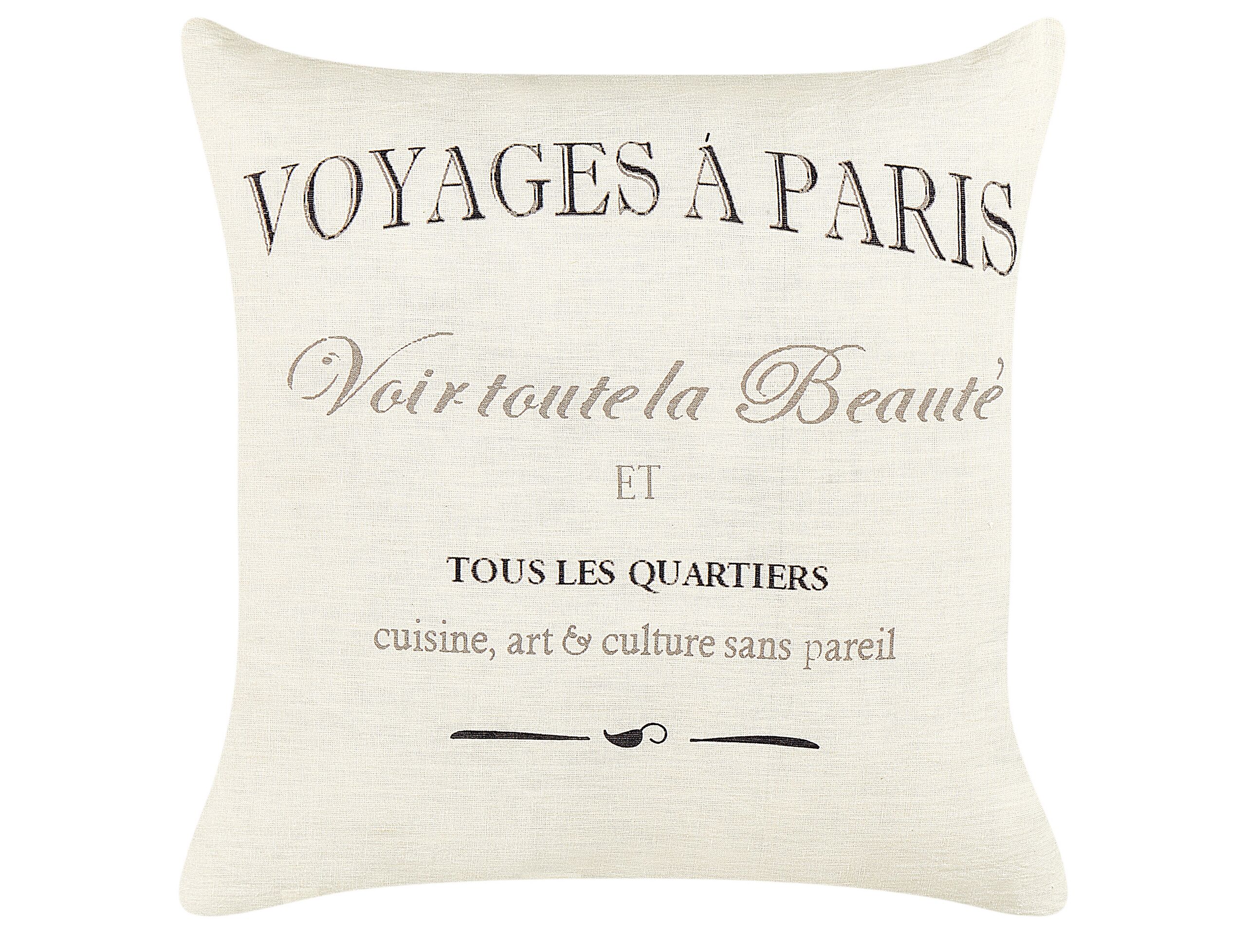 Set of 2 Linen Cushions 50x50cm White - Gemini Interiors