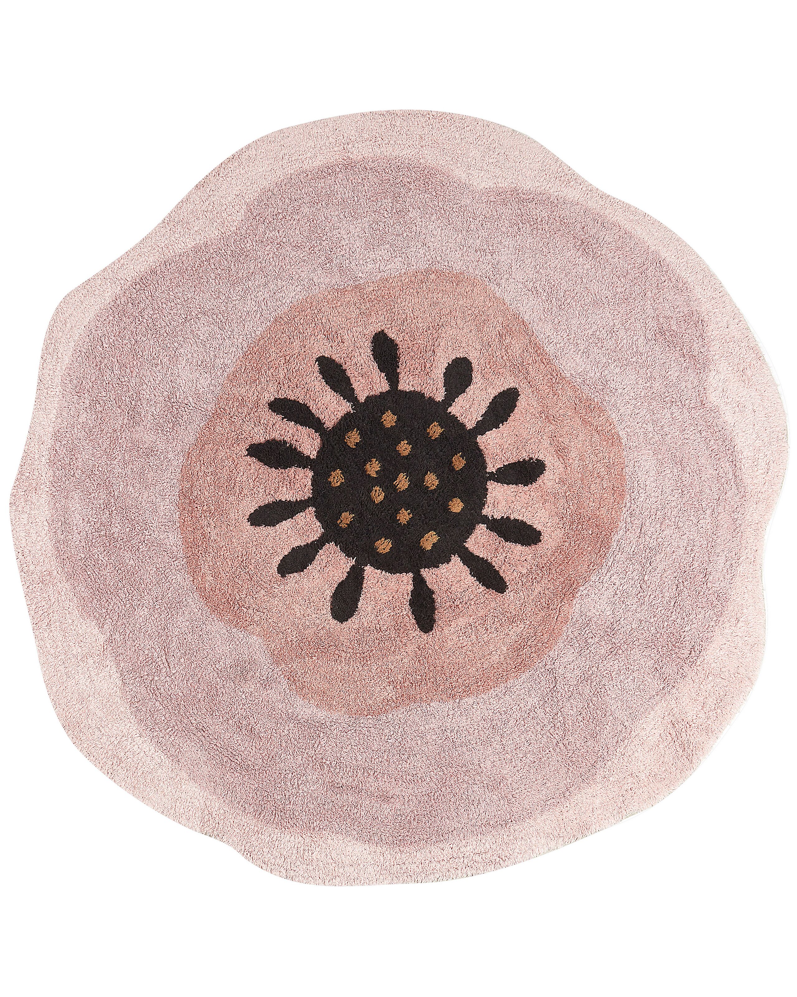 Round Cotton Area Rug 140cm Pink - Gemini Interiors