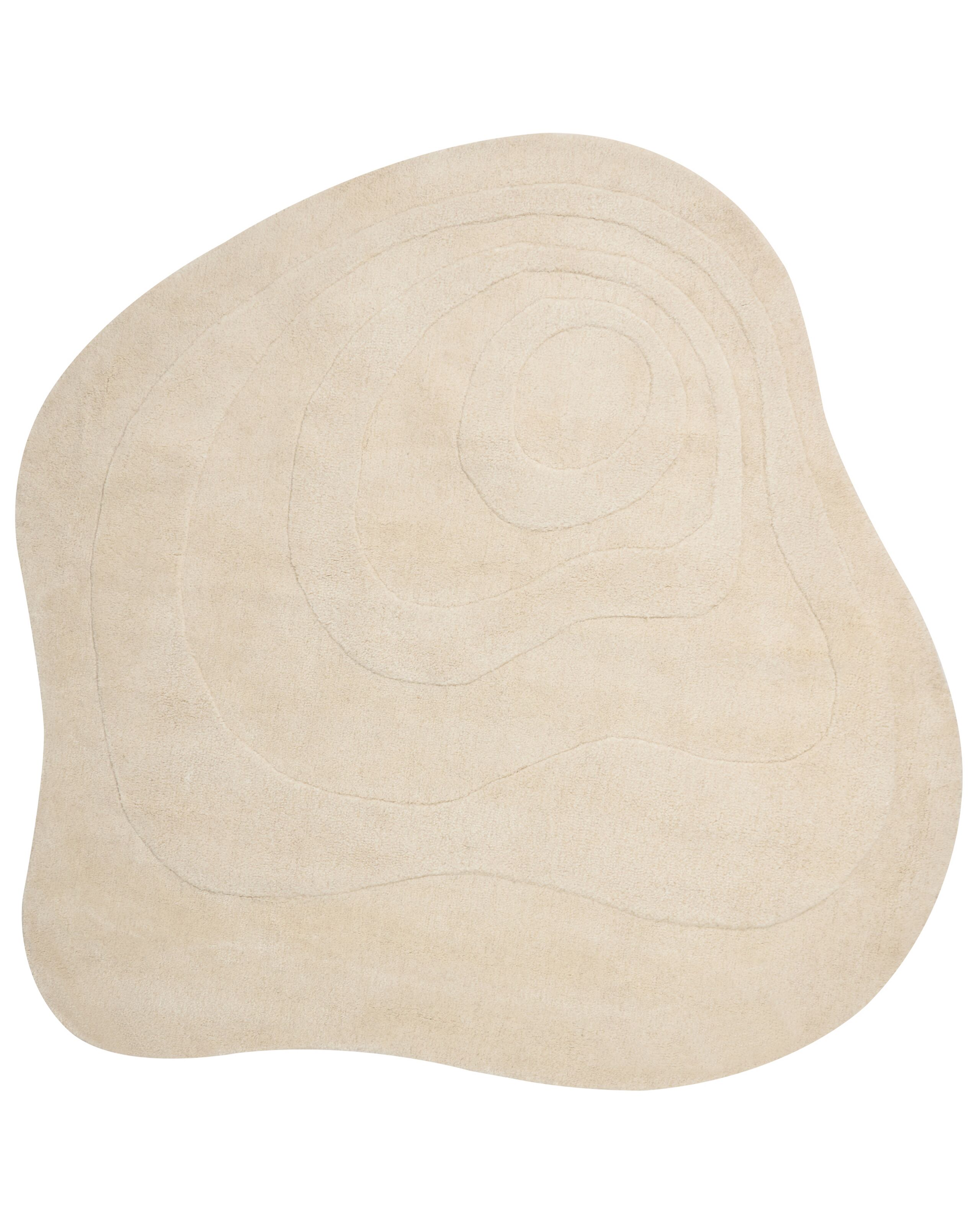 Viscose Area Rug 160x160cm Beige - Gemini Interiors