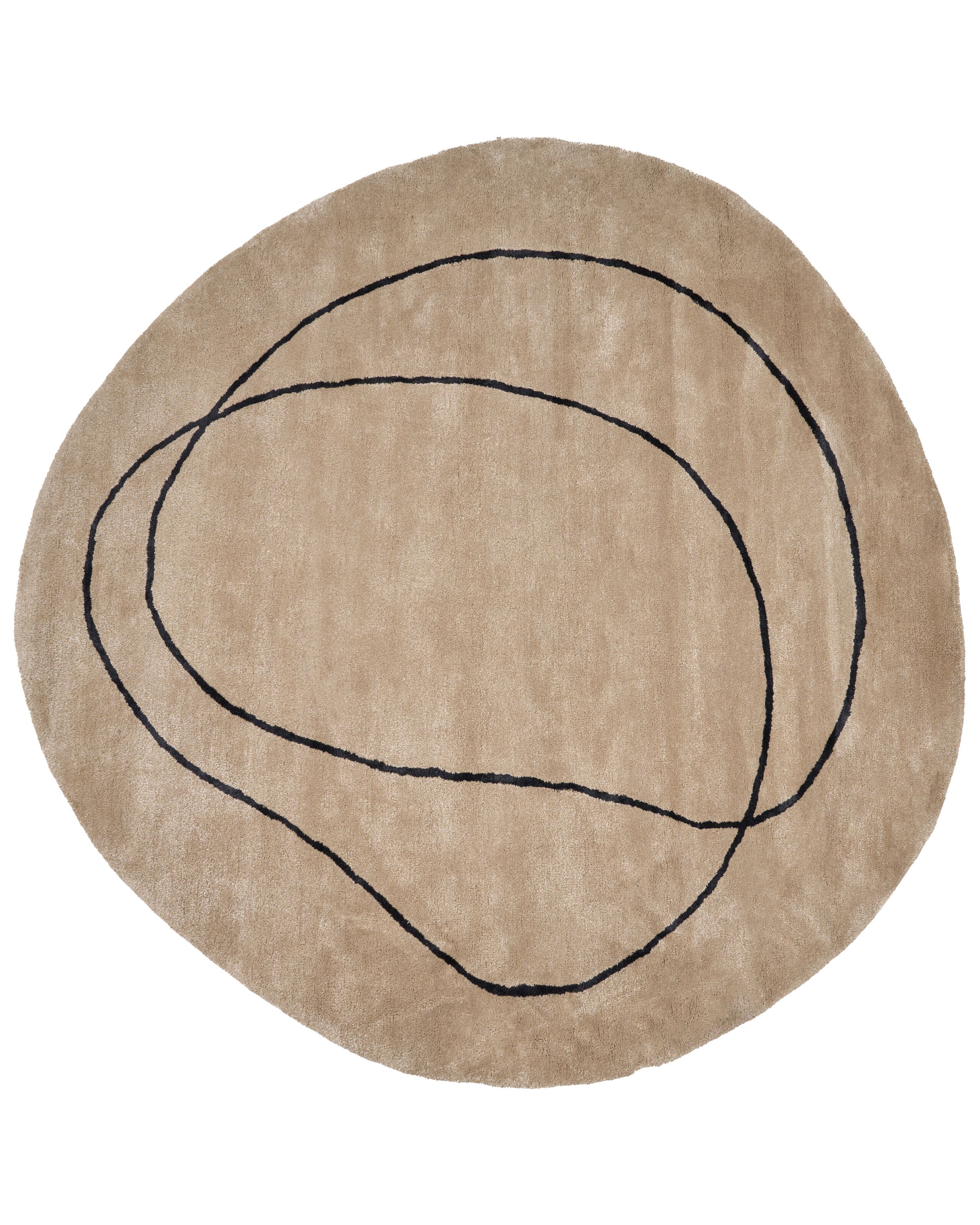 Viscose Area Rug 200cm Beige - Gemini Interiors