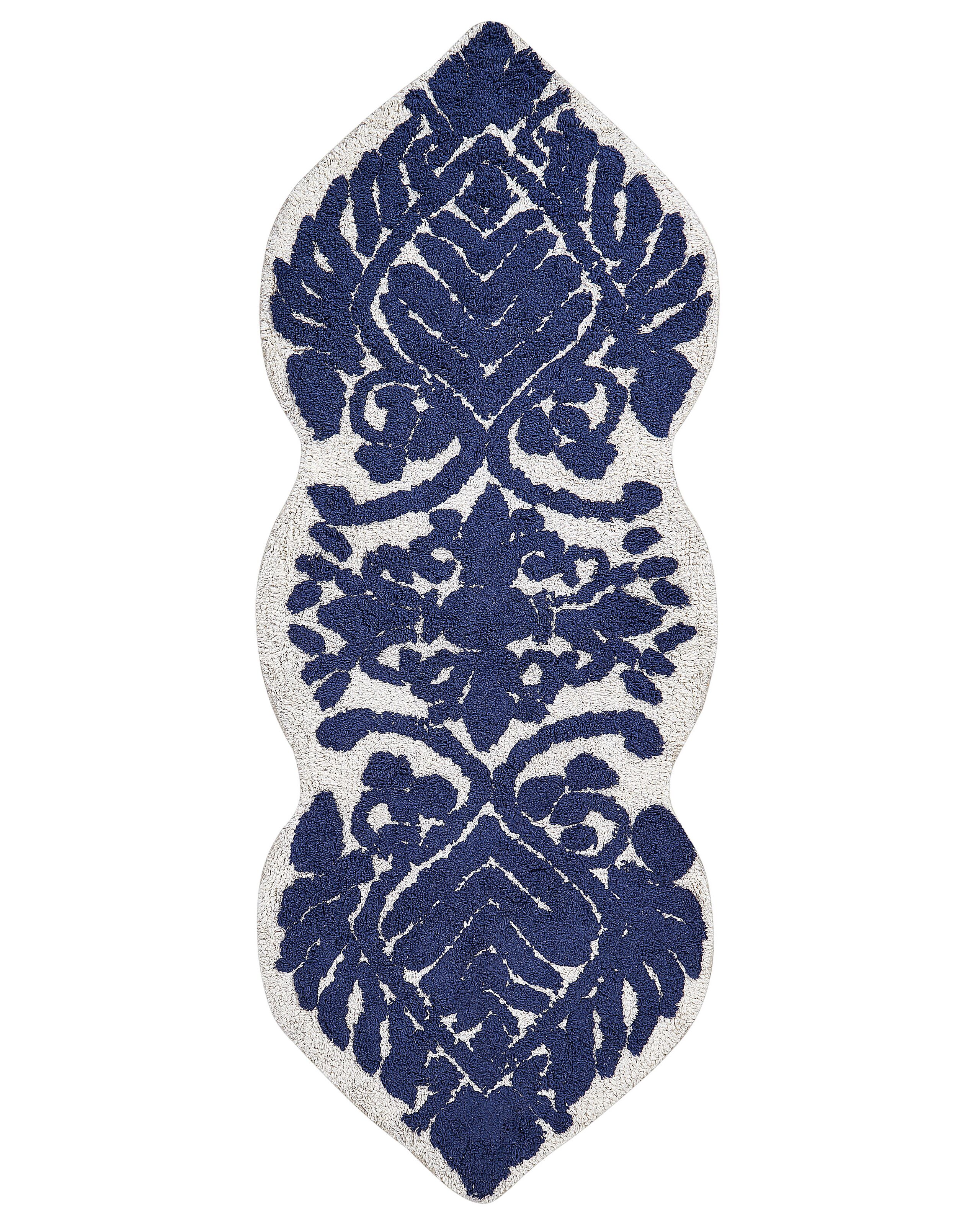 Cotton Bath Mat 150x60cm Blue - Gemini Interiors