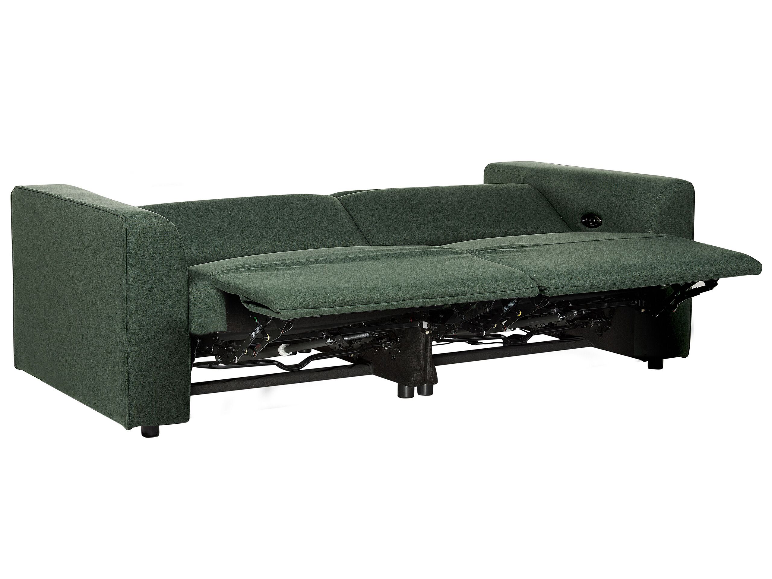 Fabric Electric Recliner Sofa with USB Port Green ULVEN - Gemini Interiors