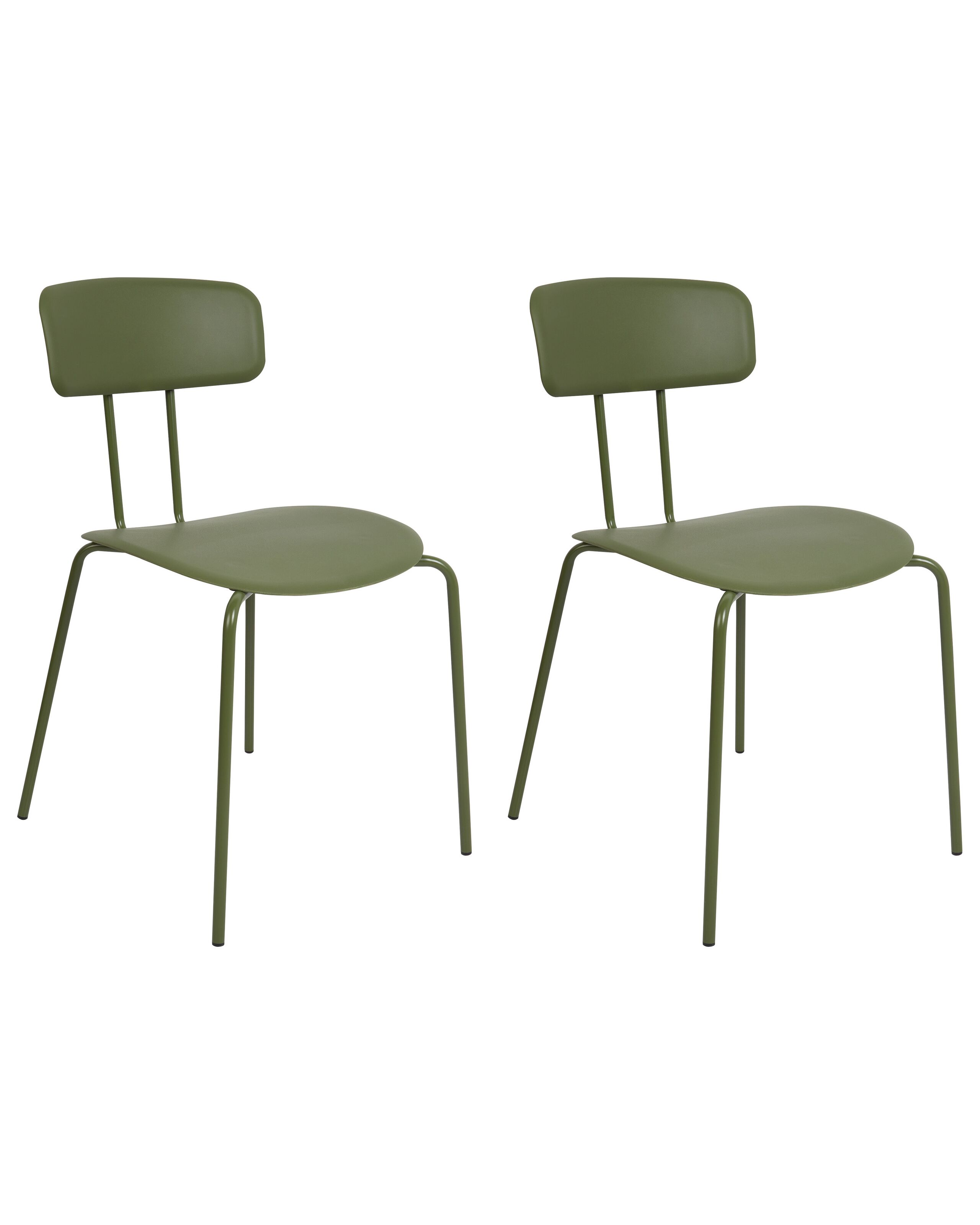 Set of 2 Dining Chairs Green SIBLEY - Gemini Interiors