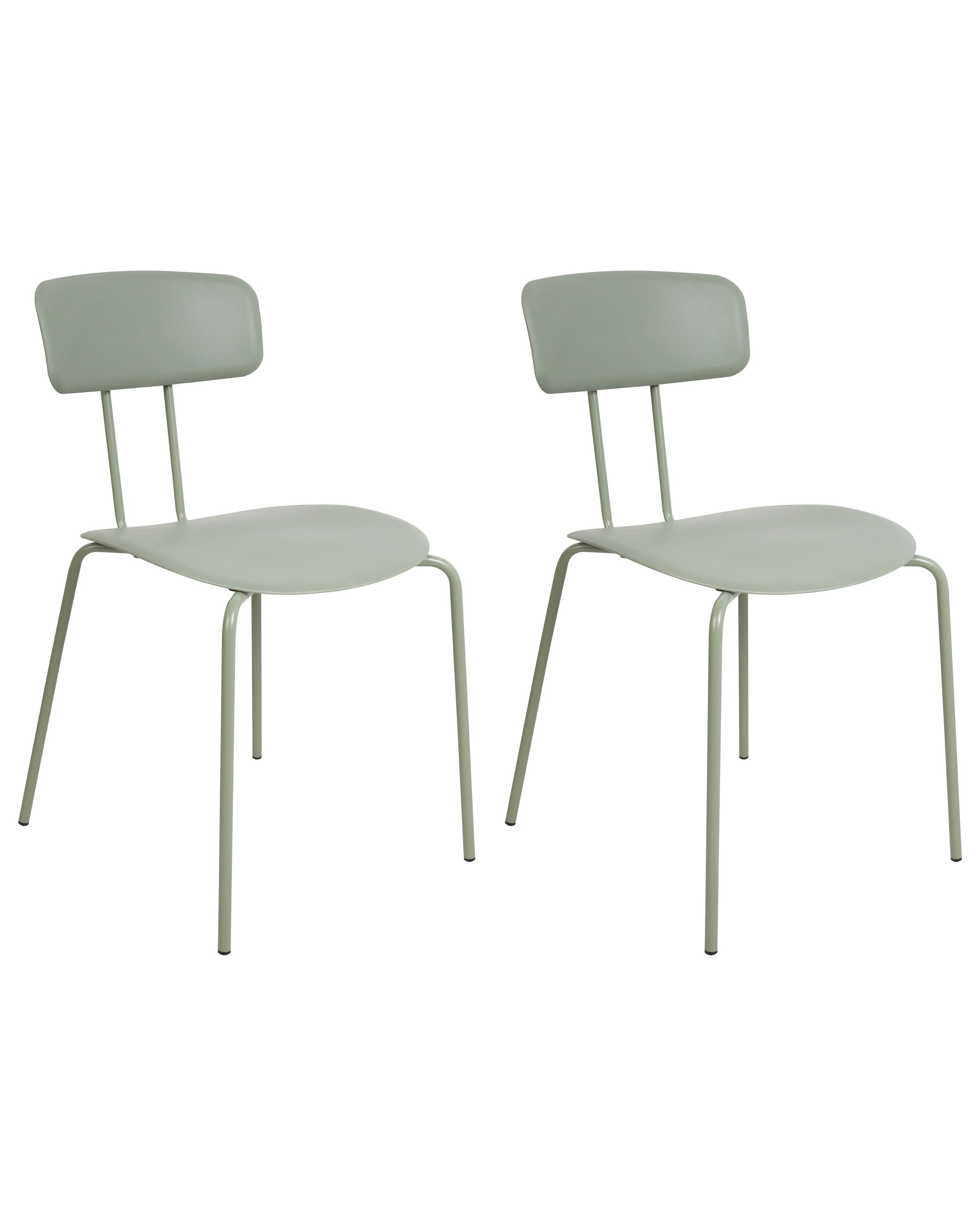 Set of 2 Dining Chairs Light Green SIBLEY - Gemini Interiors