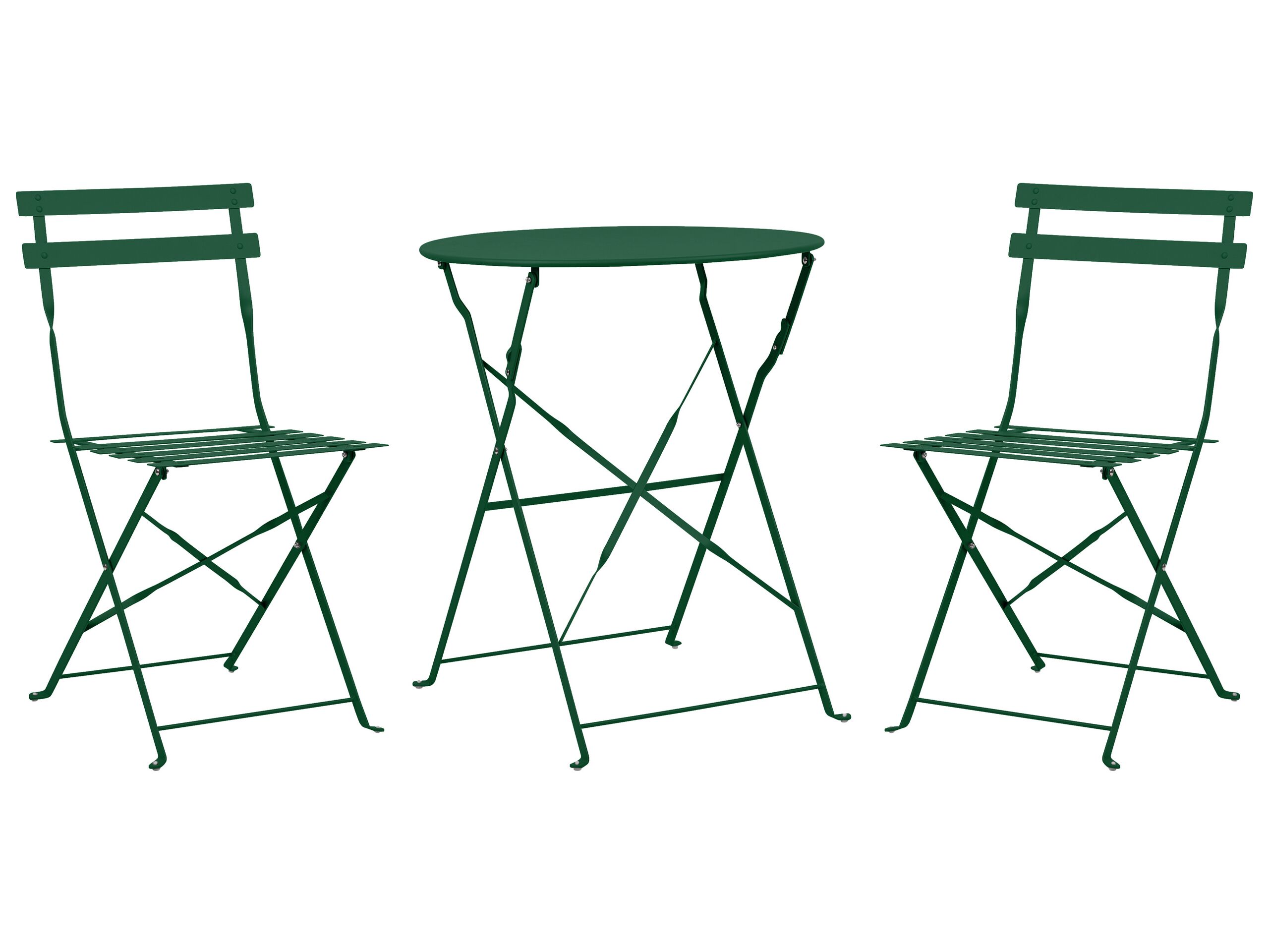 Steel Garden Bistro Set Dark Green FIORI - Gemini Interiors