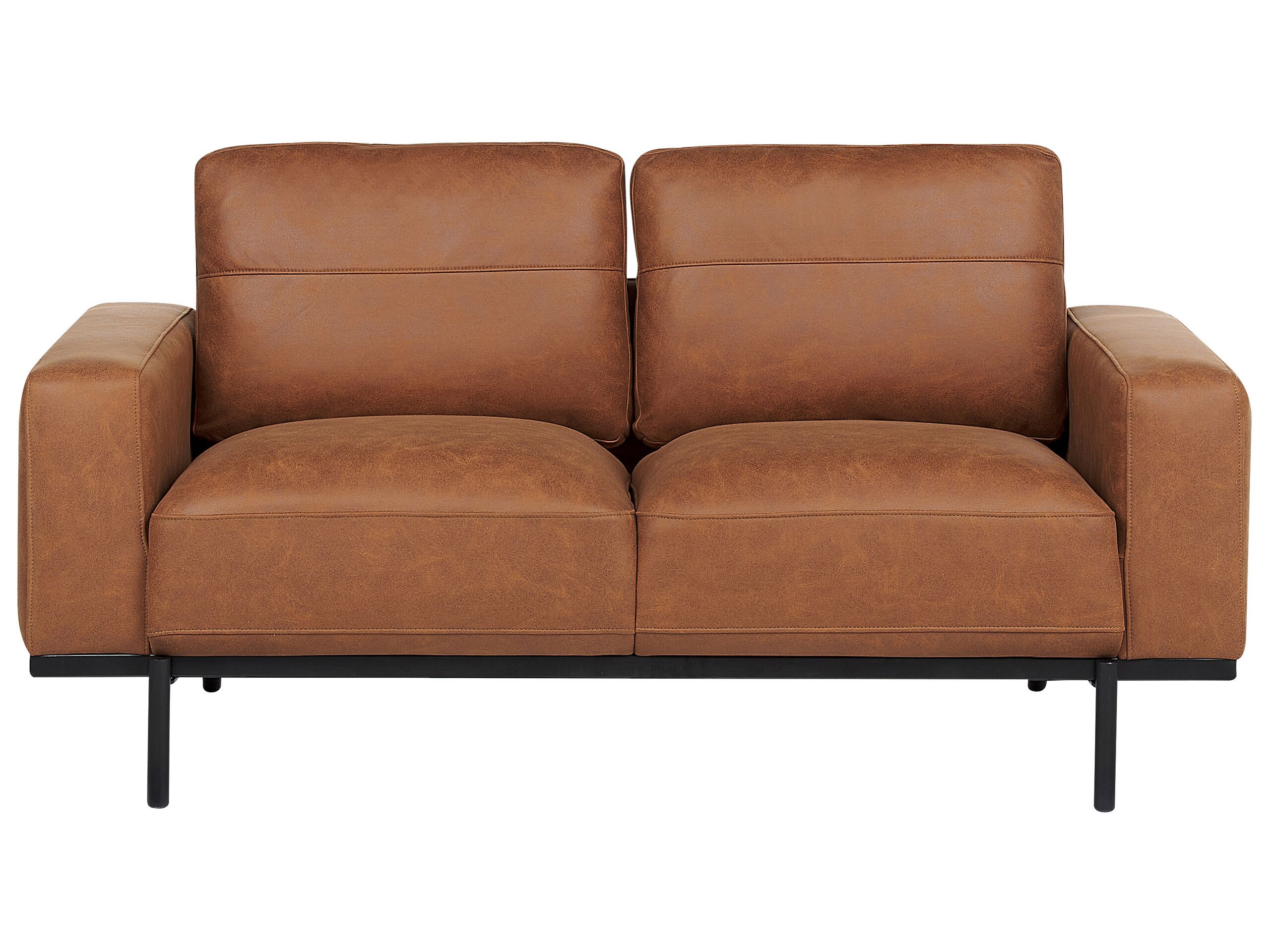 2 Seater Fabric Sofa Brown SOVIK - Gemini Interiors