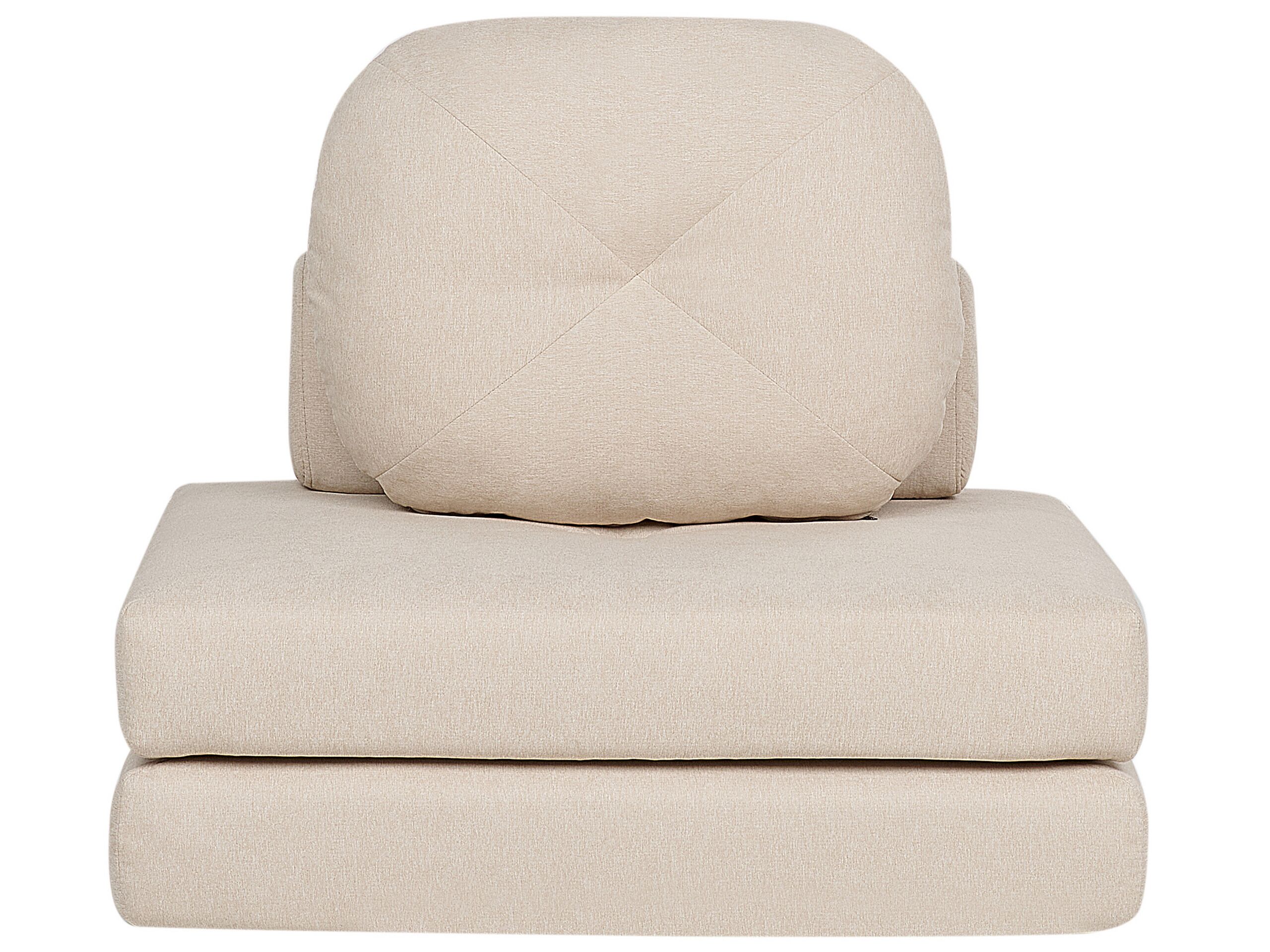 Fabric Single Sofa Bed Beige OLDEN - Gemini Interiors