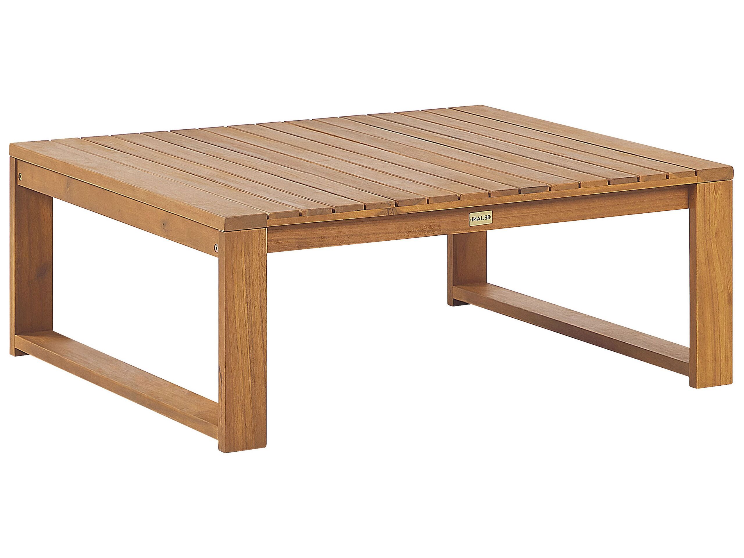 Certified Acacia Wood Garden Coffee Table 90 x 75 cm Light TIMOR II - Gemini Interiors