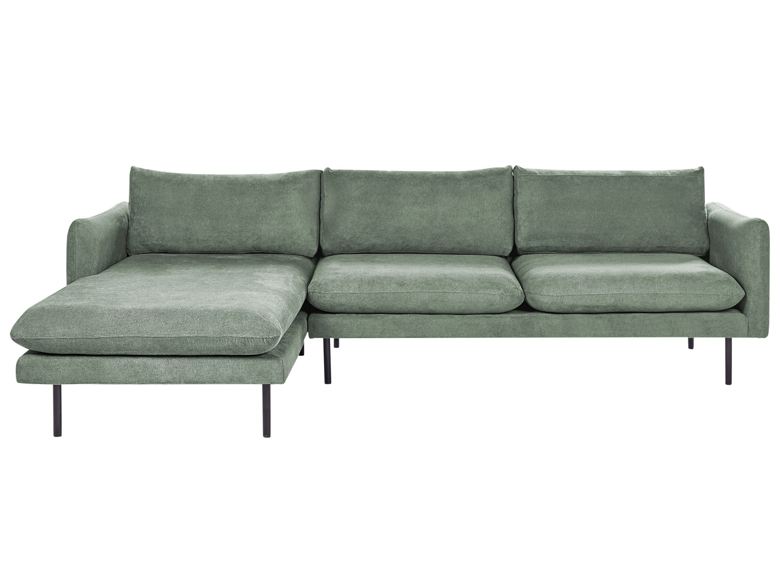 Fabric Corner Sofa Right Hand Green VINTERBRO - Gemini Interiors