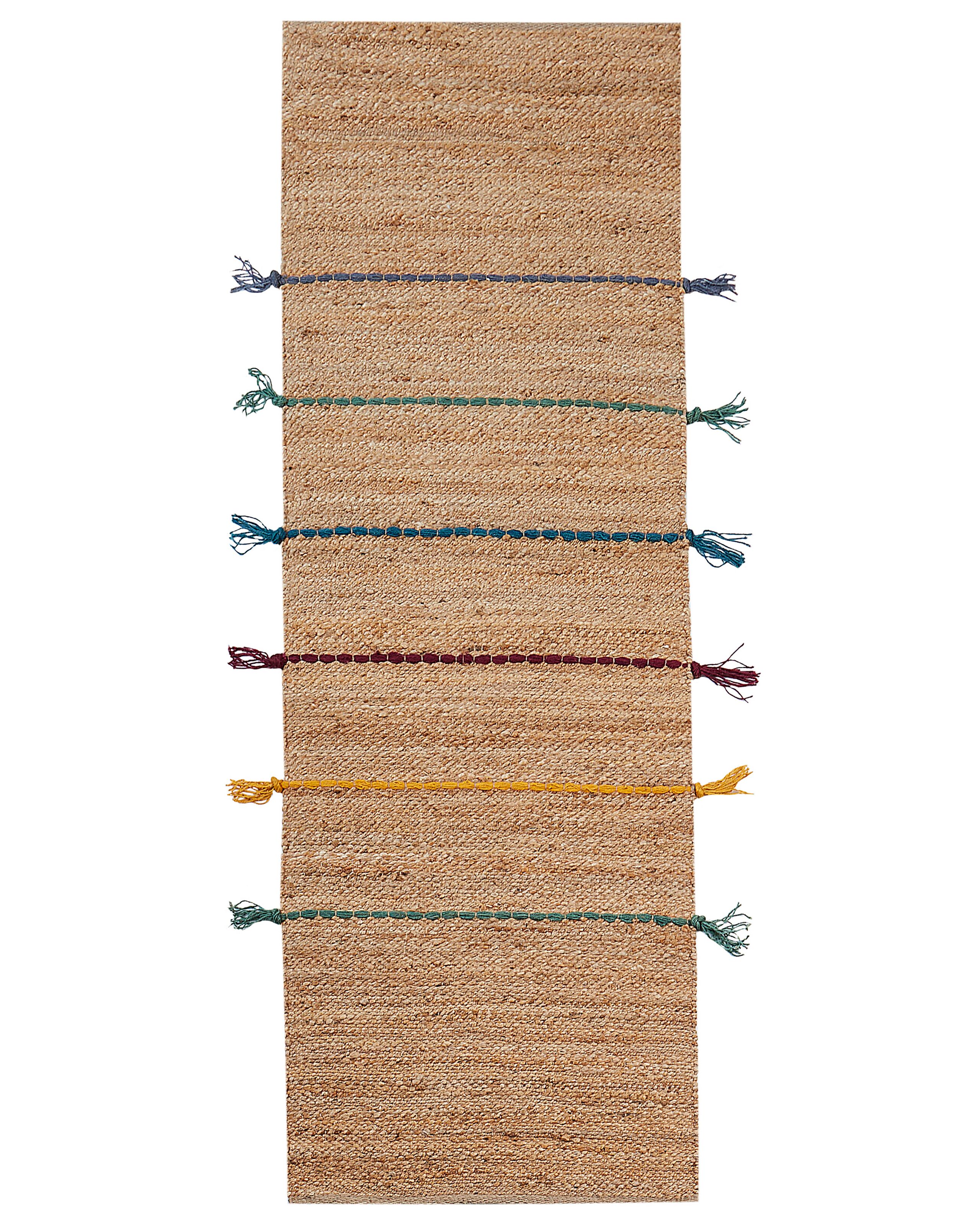 Jute Runner Rug 70x200cm Beige - Gemini Interiors
