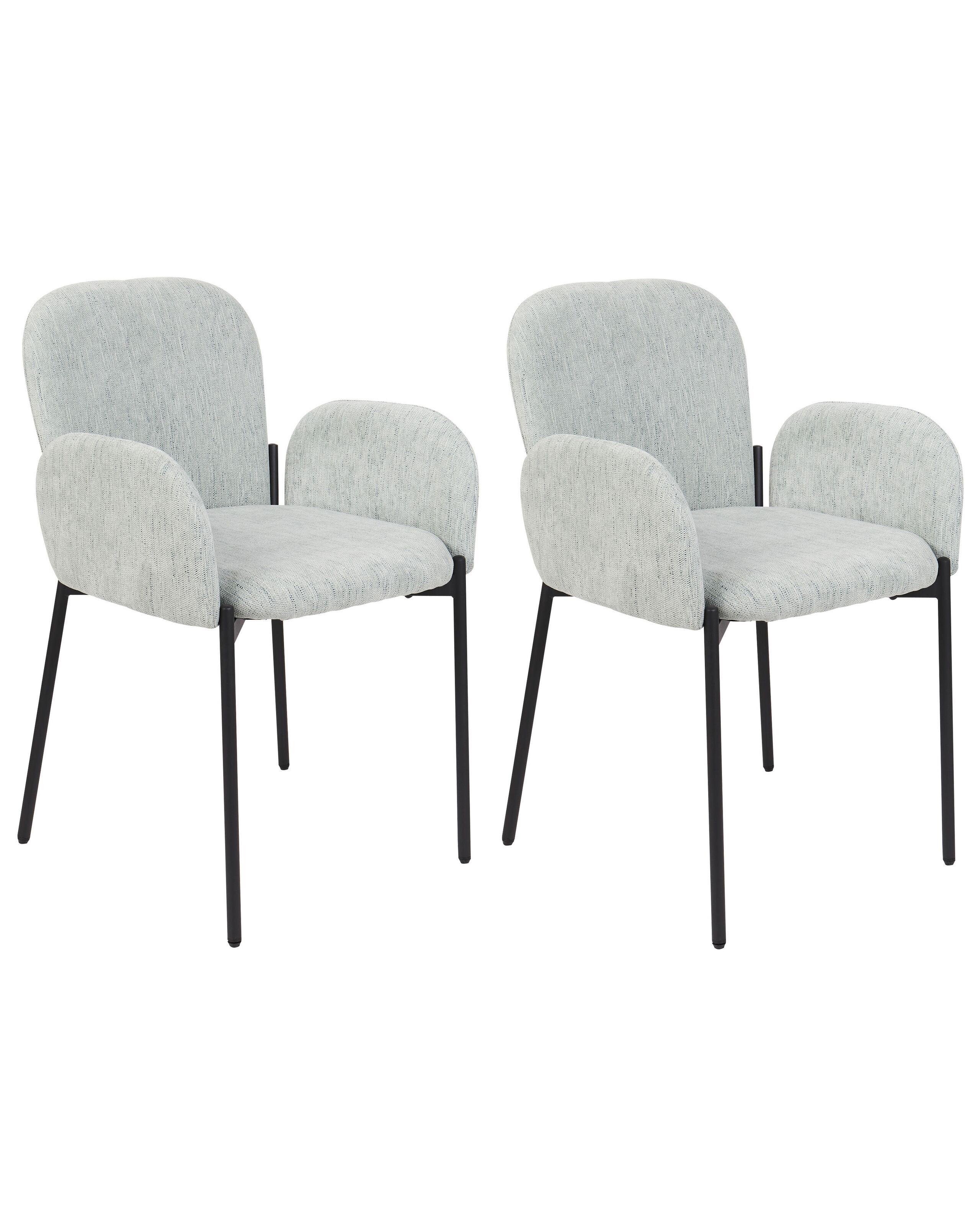 Set of 2 Fabric Dining Chairs Mint Green ALBEE - Gemini Interiors