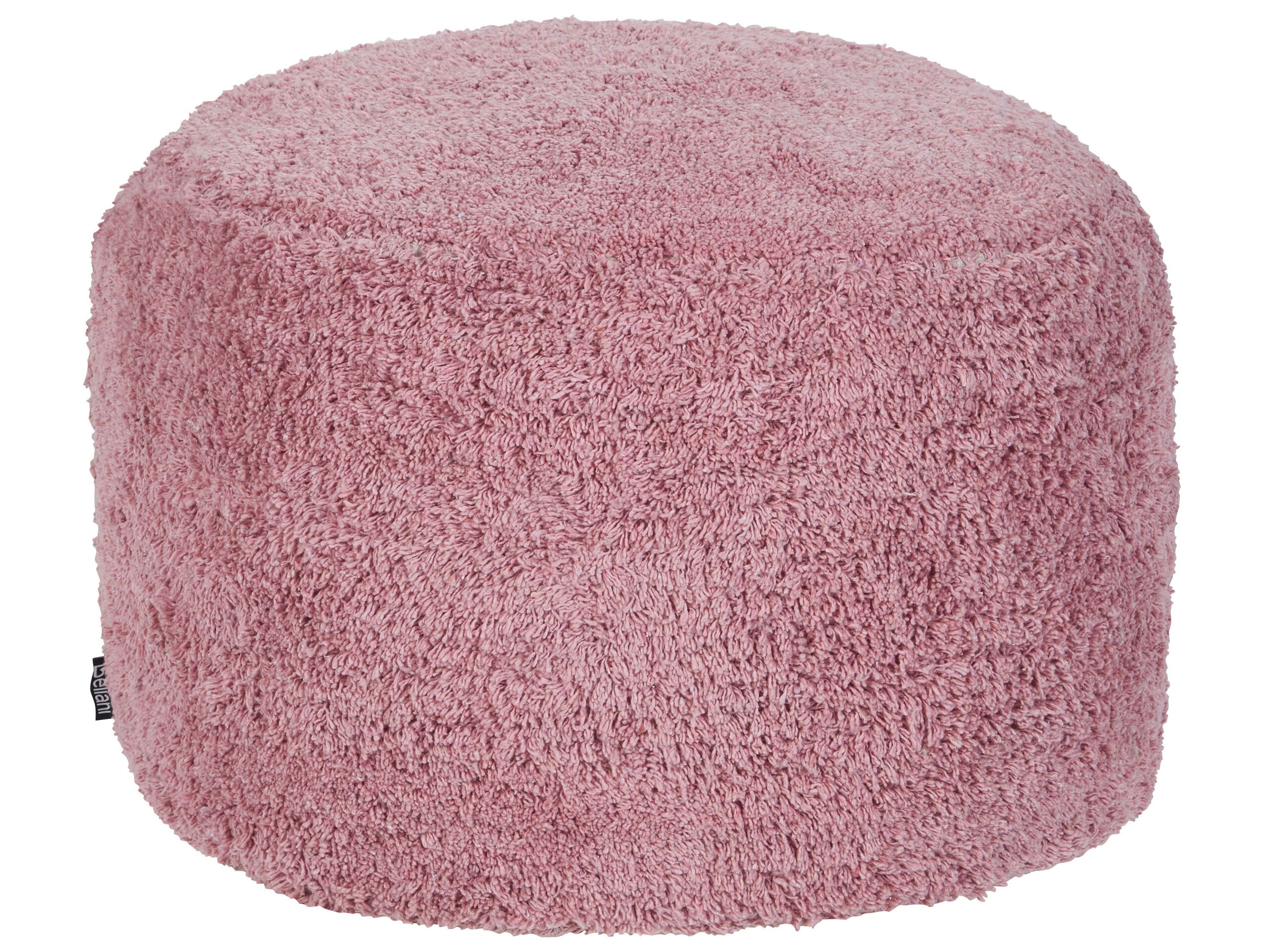 Cotton Pouffe 50 x 35 cm Pink KANDHKOT - Gemini Interiors