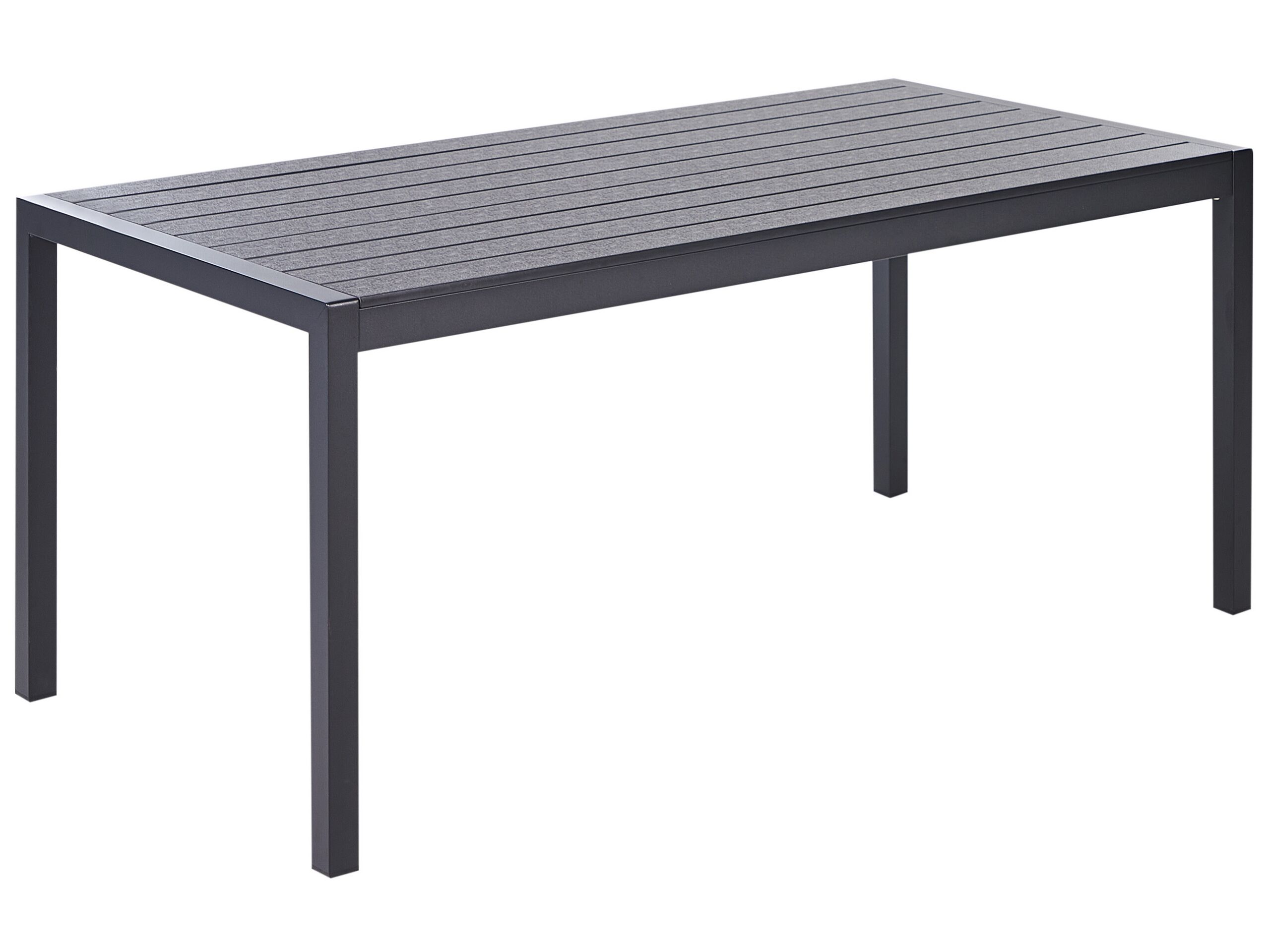 Aluminium Garden Table 180 x 90 cm Black VERNIO - Gemini Interiors