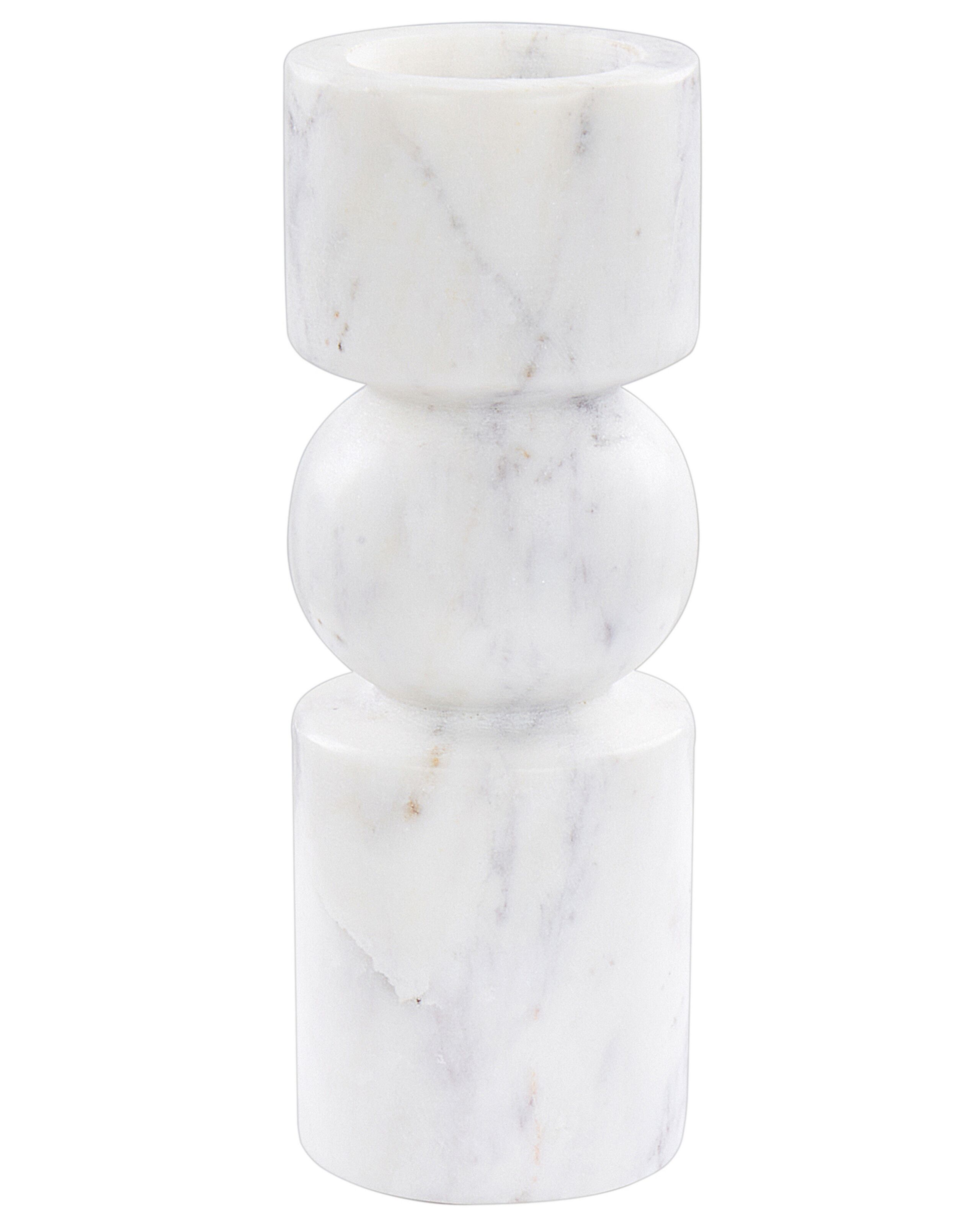 Marble Candlestick White - Gemini Interiors