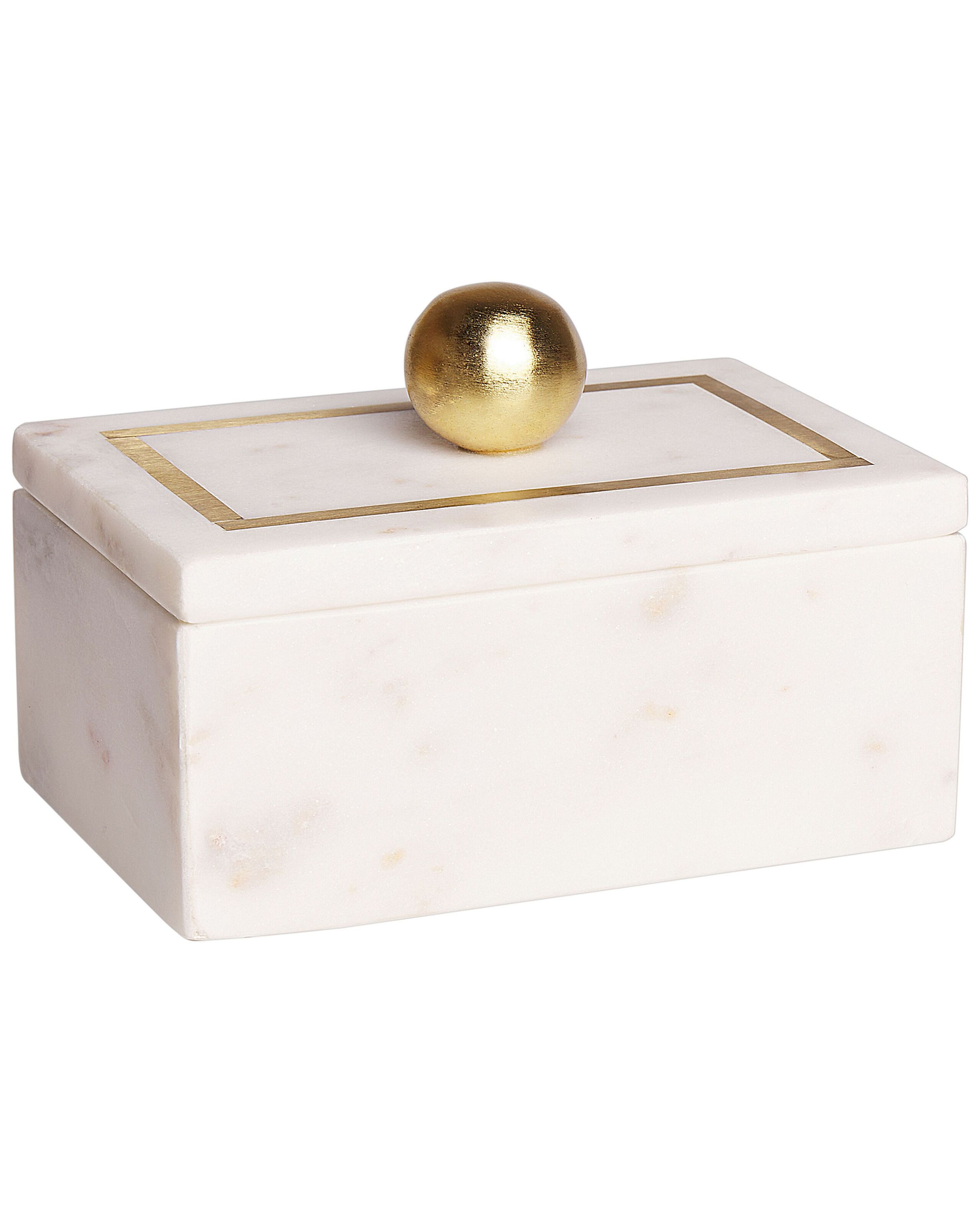 Marble Decorative Box White - Gemini Interiors
