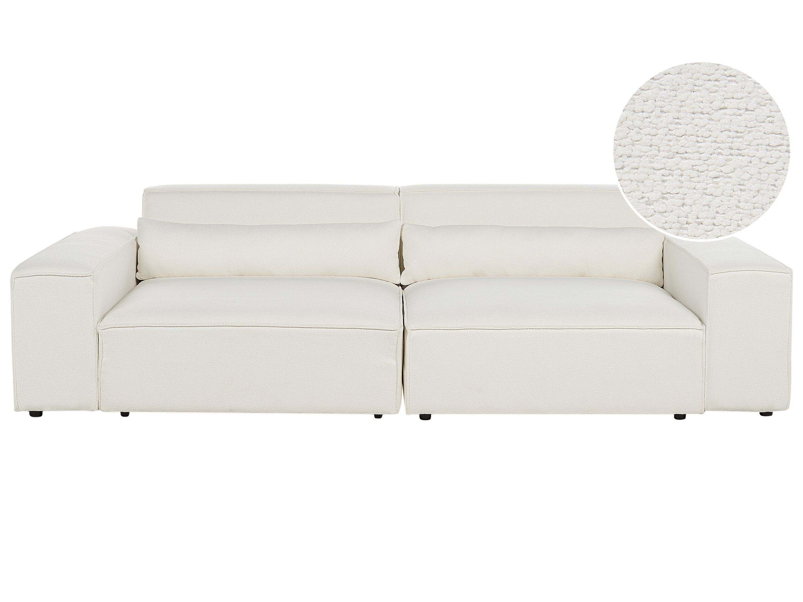 2 Seater Modular Boucle Sofa White HELLNAR - Gemini Interiors