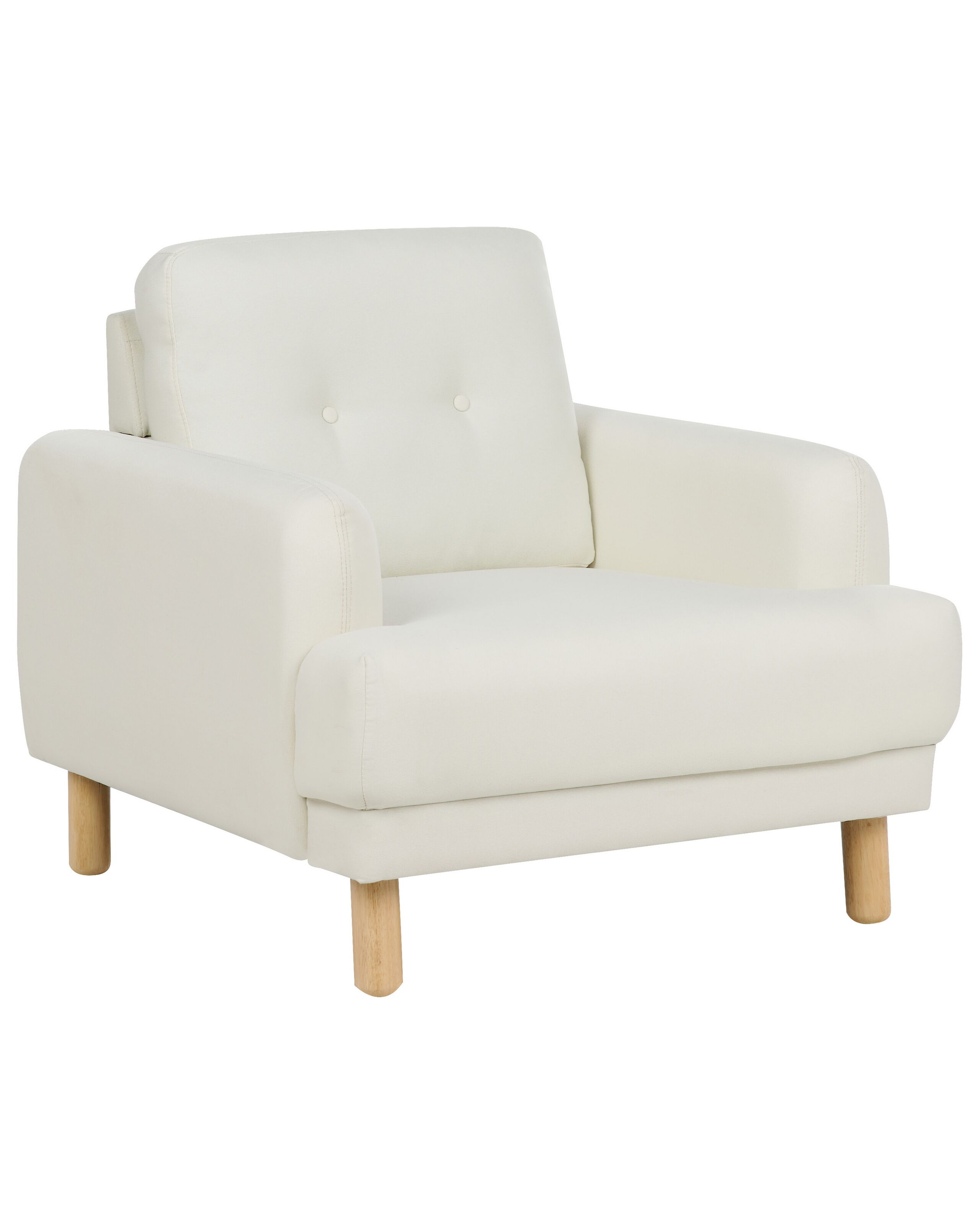 Fabric Armchair Off-White TUVE - Gemini Interiors