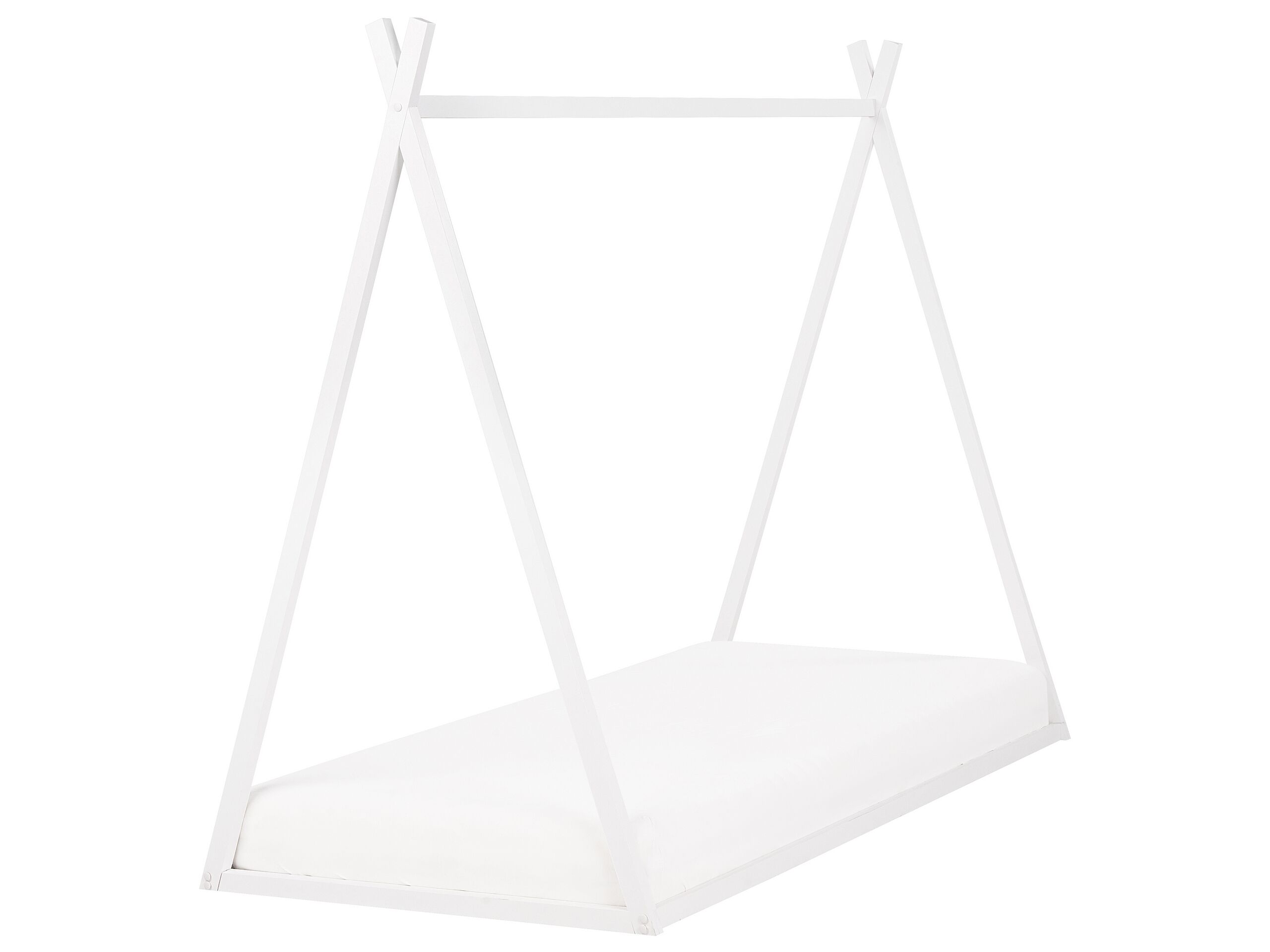 Wooden Kids House Bed EU Single Size White SAURAT - Gemini Interiors