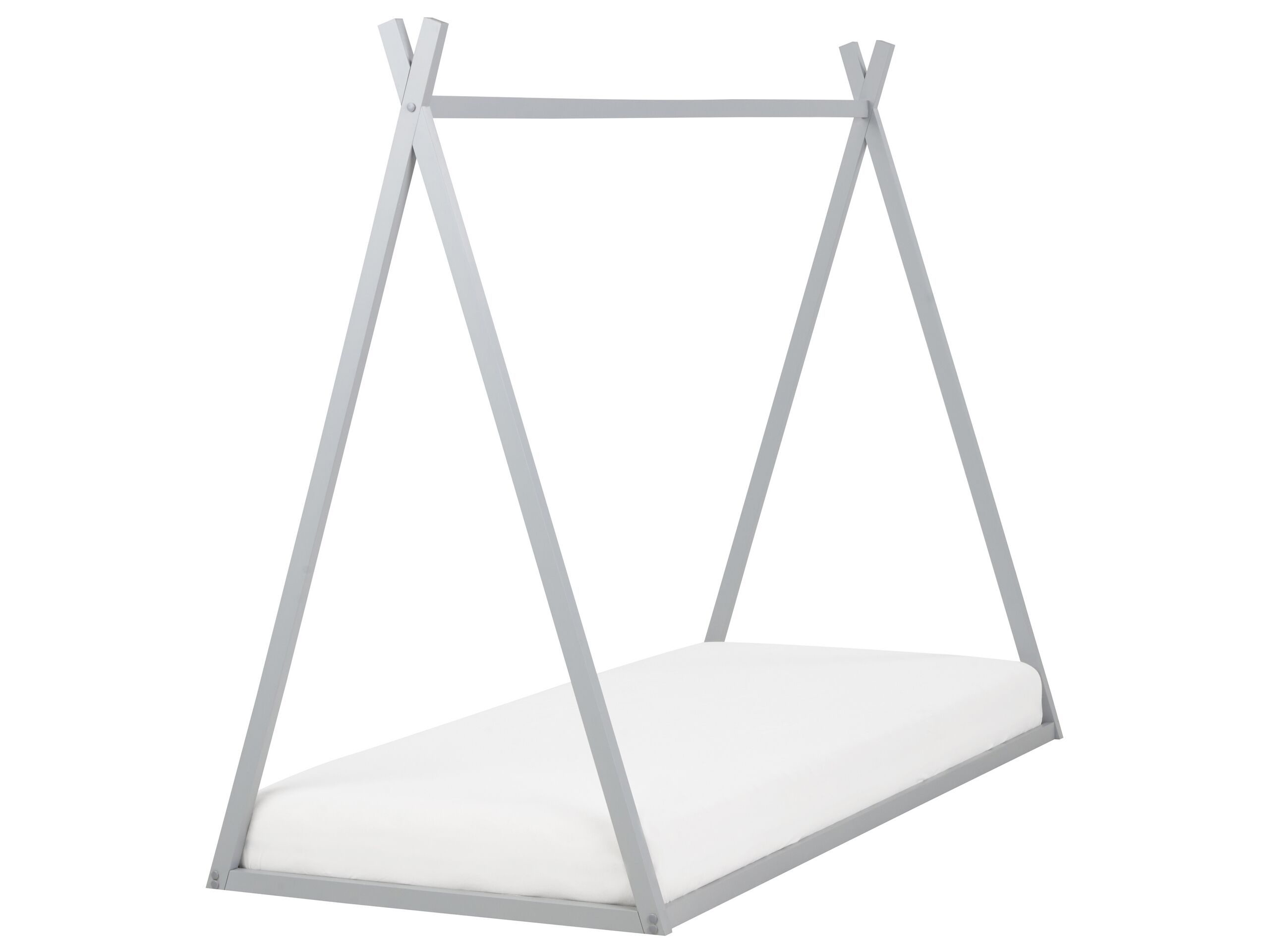 Wooden Kids House Bed EU Single Size Grey SAURAT - Gemini Interiors