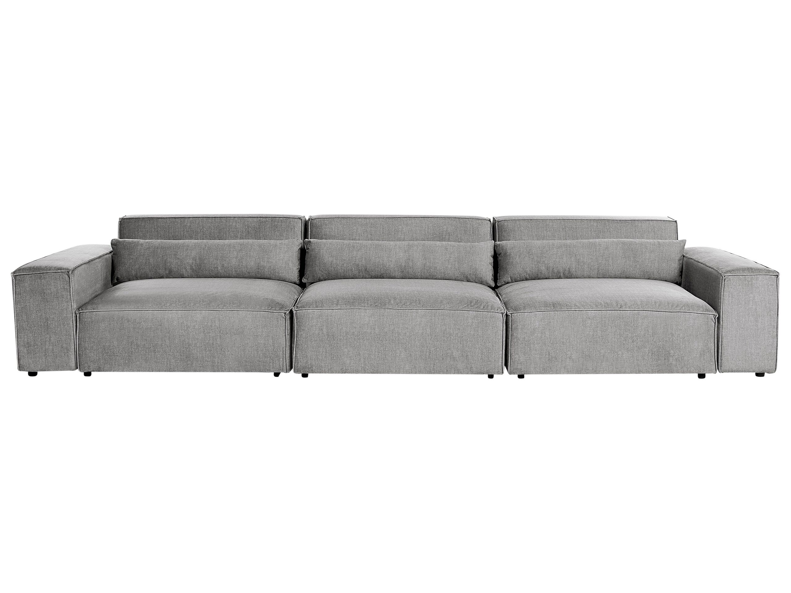 3 Seater Modular Fabric Sofa Grey HELLNAR - Gemini Interiors
