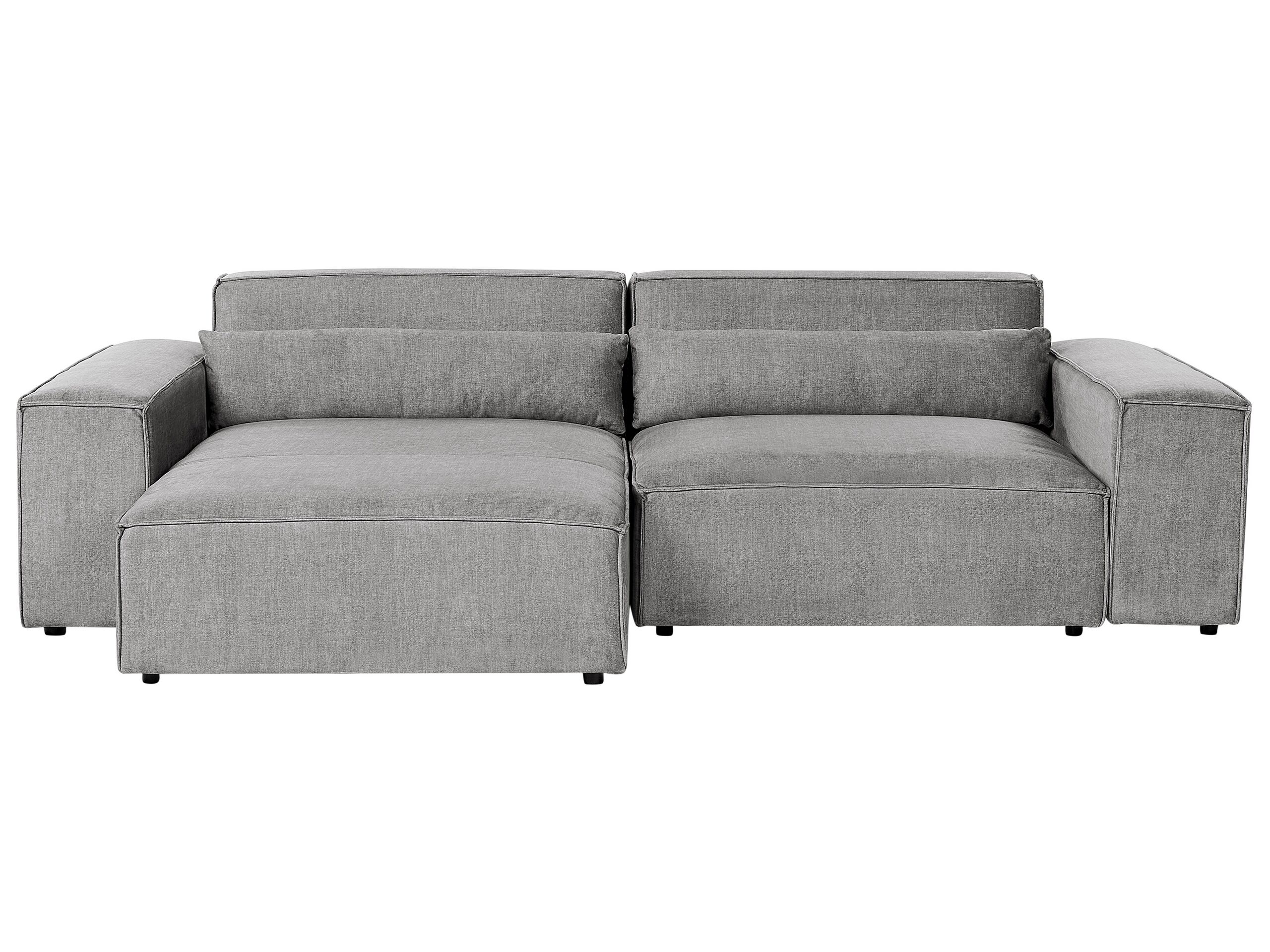 Right Hand 2 Seater Modular Fabric Corner Sofa Grey HELLNAR - Gemini Interiors