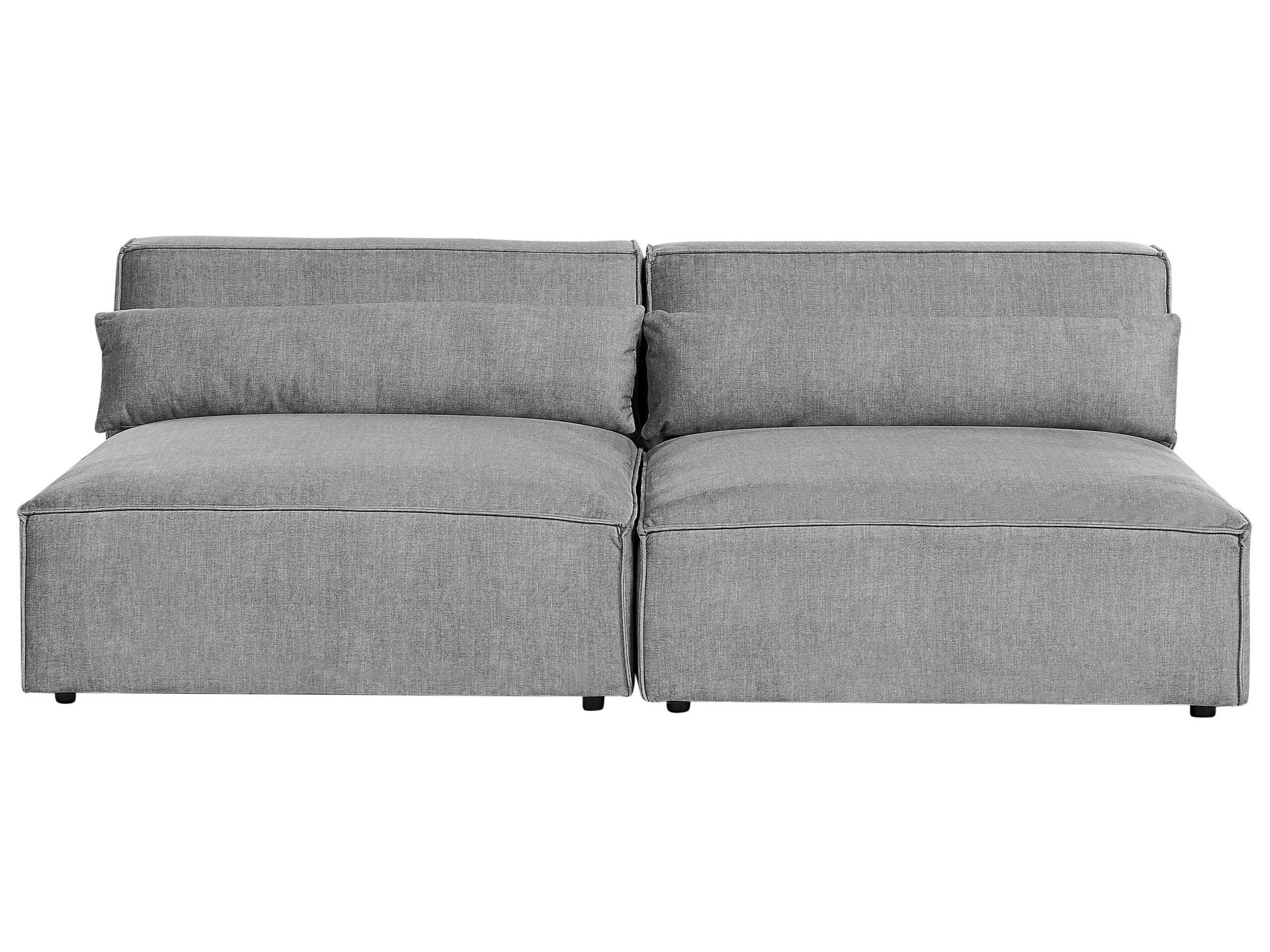 2 Seater Modular Armless Fabric Sofa Grey HELLNAR - Gemini Interiors