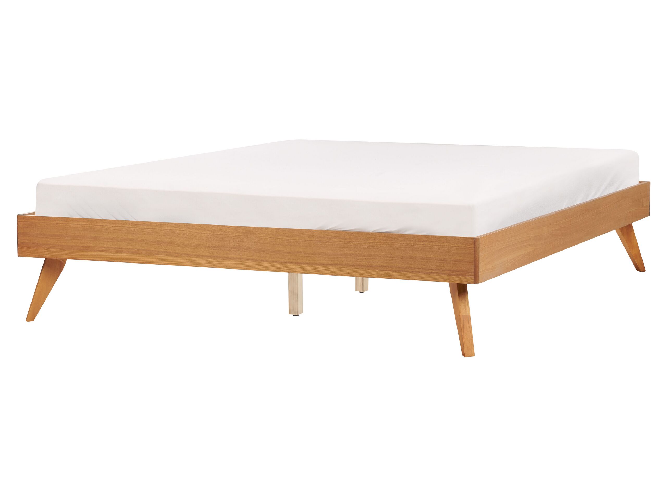 EU King Size Bed Light Wood BERRIC - Gemini Interiors