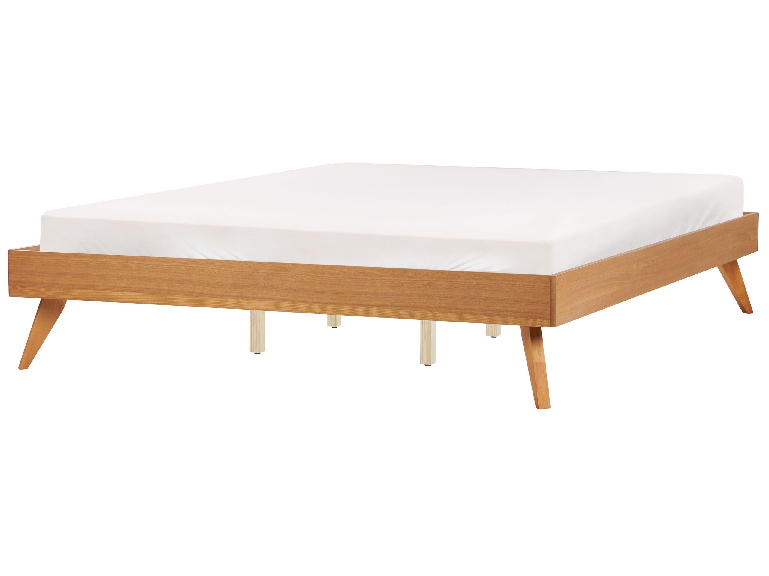 EU Super King Size Bed Light Wood BERRIC - Gemini Interiors