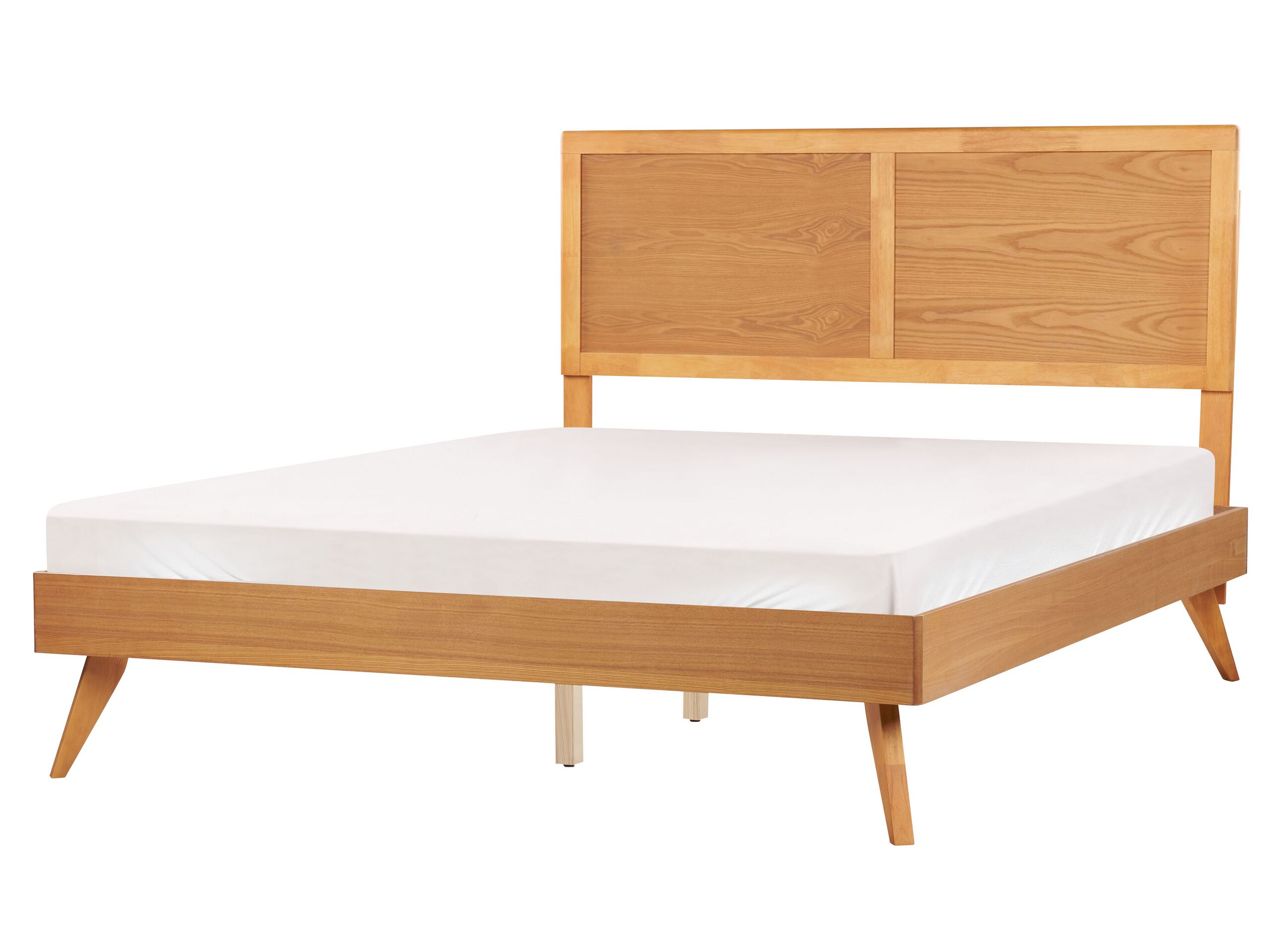 EU King Size Bed Light Wood ISTRES - Gemini Interiors