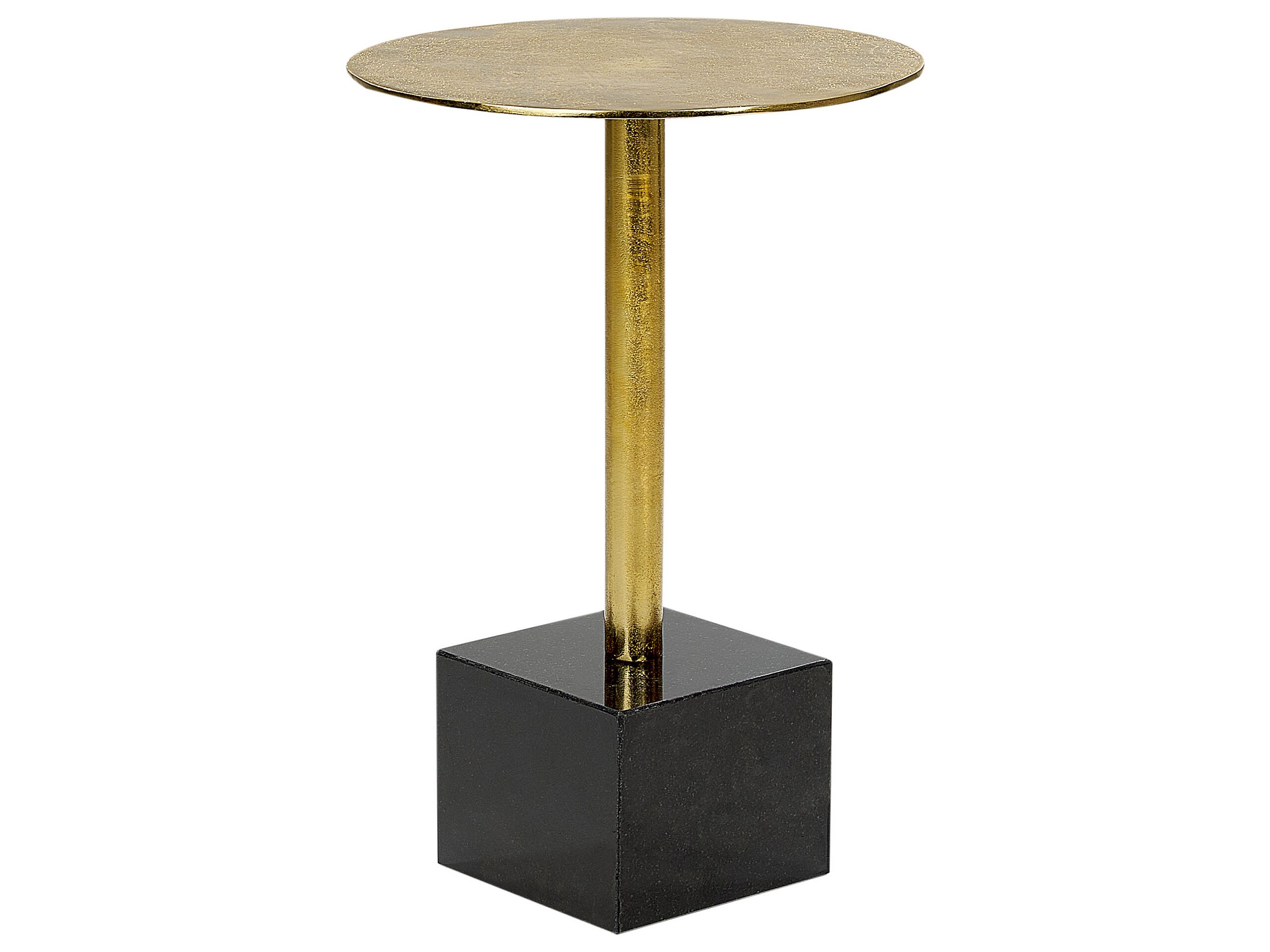 Metal Side Table Gold and Black COLIBRI - Gemini Interiors